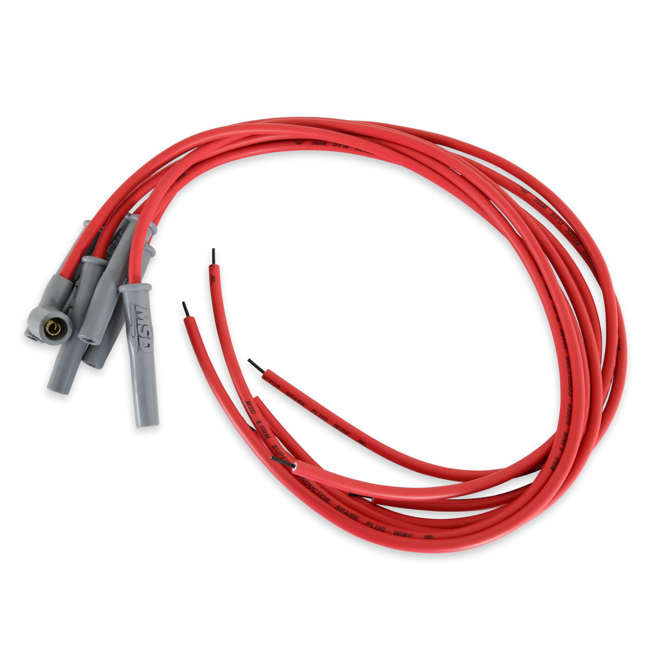 MSD 31179 Super Conductor Spark Plug Wire Set with Multi-Angle Plug & Socket/HEI - High Performance Ignition Wires for Cars, Trucks & Racing Vehicles