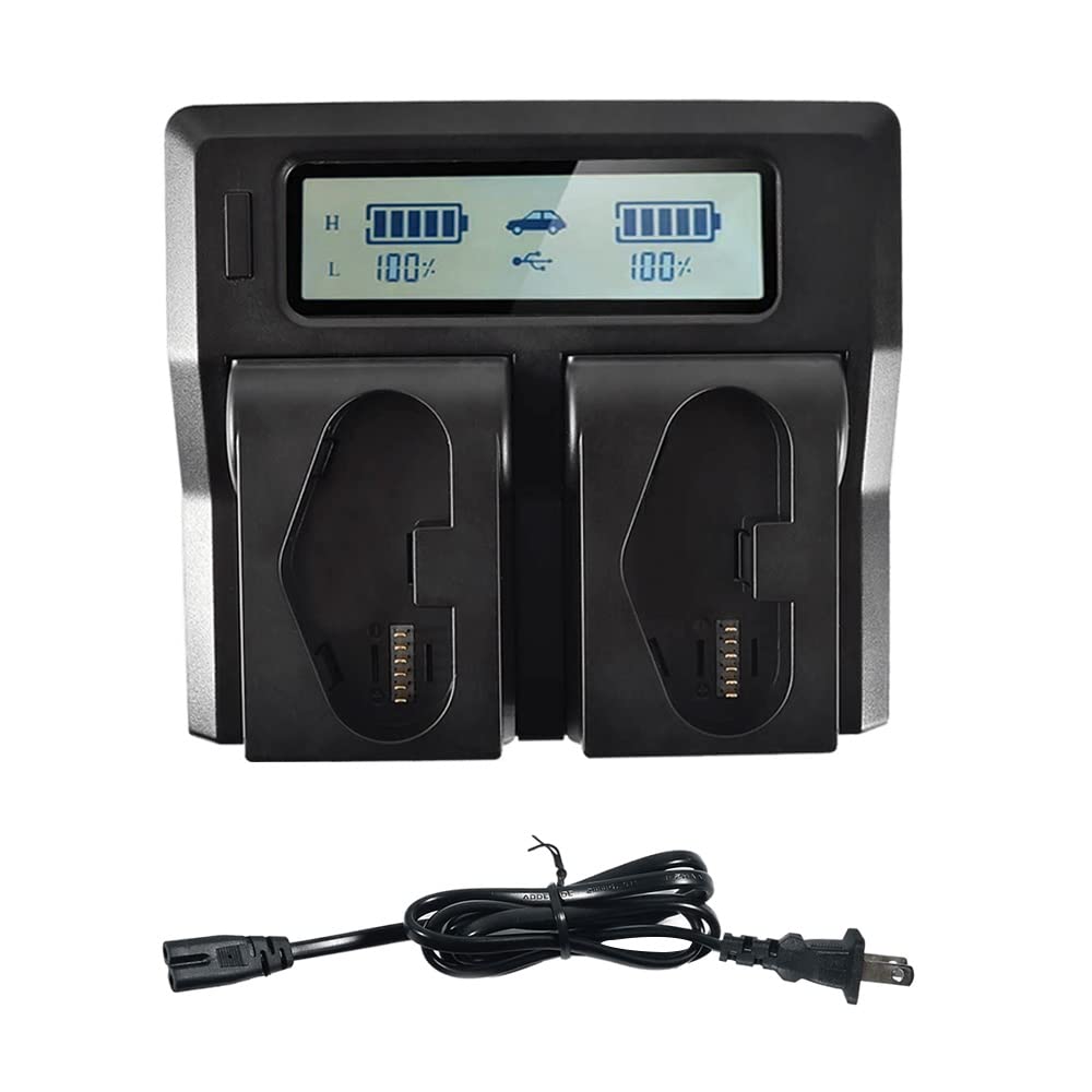 UltraPro Rapid Dual Battery Charger for Nikon EN-EL18/18a/18b/18c/18d - Fast Charging with Deluxe Microfiber Cleaning Cloth - Perfect for Nikon D4/D4S/D5/D6 DSLR Cameras - Professional Photography & Travel Use