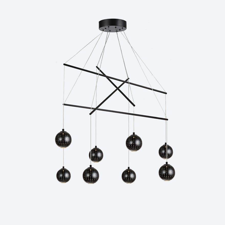 ZORO Multi 8 LED Pendant Light with Yosh Shade - Dimmable Modern Lighting for Kitchen Island, Dining Room & Bedroom Decor