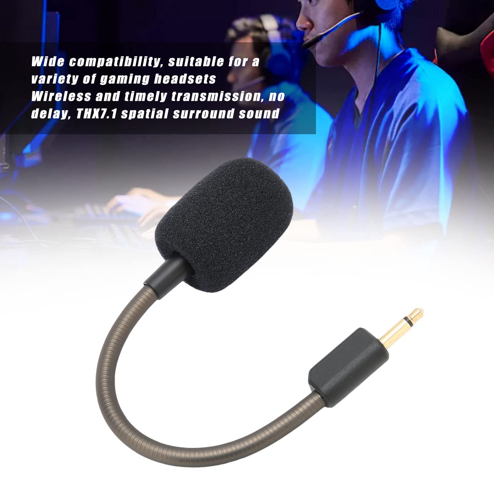 Replacement Microphone for BlackShark V2/V2 Pro/V2 SE Gaming Headset - Noise Cancelling 3.5mm Jack Gaming Mic with Foam Cover - Perfect for Streaming, Online Gaming & Voice Chat