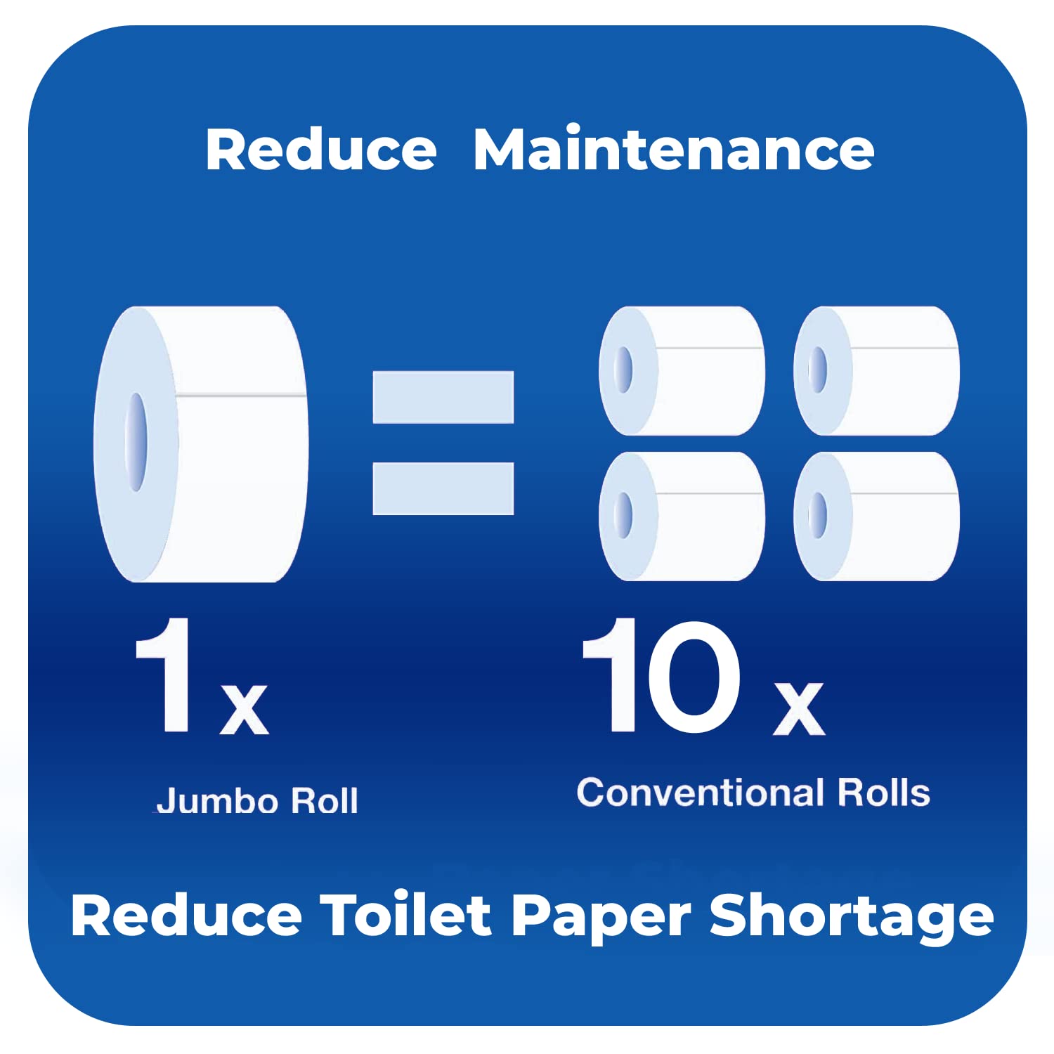 3-Ply Jumbo Toilet Paper Rolls - 9