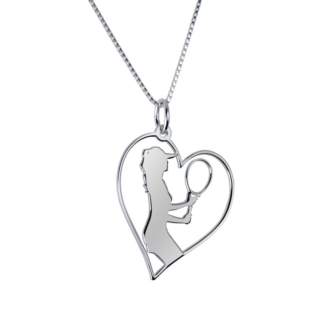 Handmade Tennis Necklace for Women - Elegant Sports Jewelry - Unique Gift for Mother, Girlfriend & Tennis Players - Perfect for Birthdays, Anniversaries & Match Days
