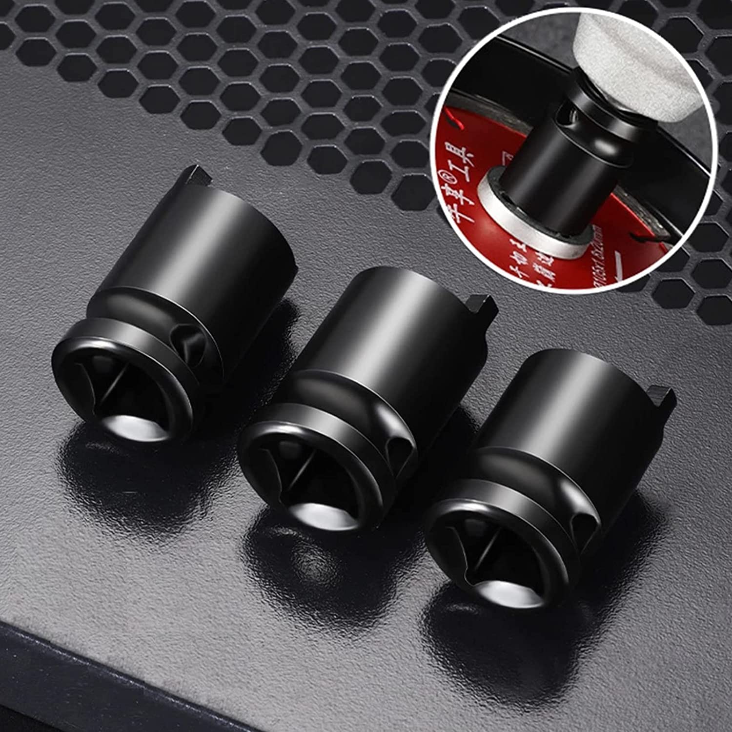 Angle Grinder Socket Wrench Set - 2/3/5pcs Manual & Electric Wrench Sleeve Adapter Kit (5pcs) for Metalworking, Woodworking & DIY Projects