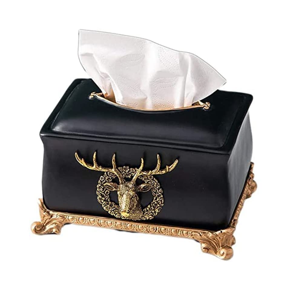 UOZACCY Leather Tissue Box Cover & Remote Control Holder - Multifunctional Desk Organizer for Pens, Stationery & Essentials - Perfect for Office & Home Organization (Black) | Stylish Storage Solution for Living Room, Bedroom & Workspace
