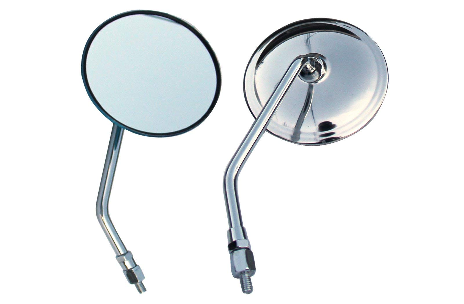 Chrome Round Motorcycle Mirrors for 2012 KYMCO Xciting 500 Ri ABS - Universal Fit, Durable & Vibration-Resistant - Perfect for Cruising, Touring & City Riding