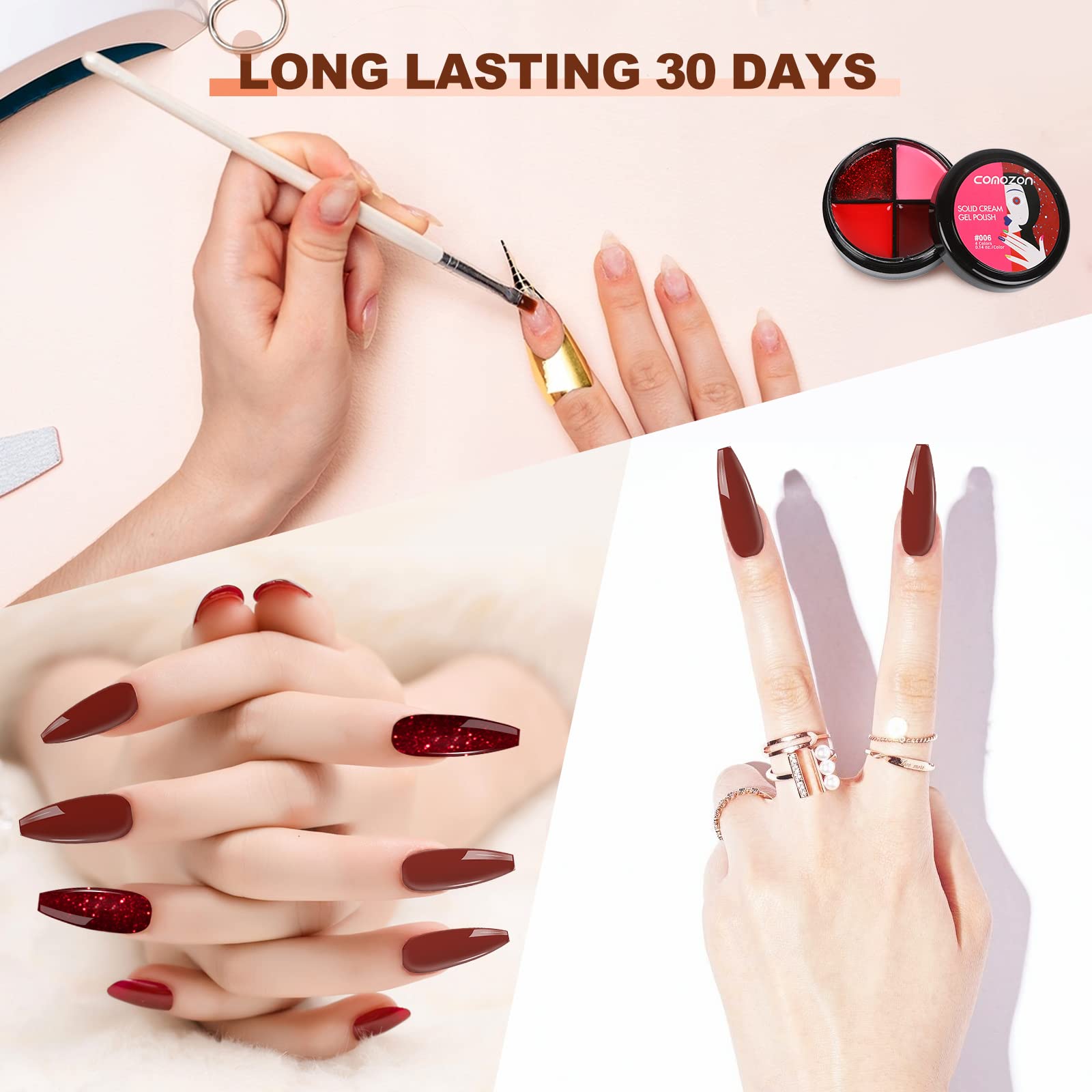 24 Colors UV LED Gel Nail Polish Kit - Semi-Permanent Soak Off Gel Polish with Base & Top Coat, Matte Finish, Starter Kit for DIY Manicure at Home | Perfect Gift Set for Nail Art Lovers