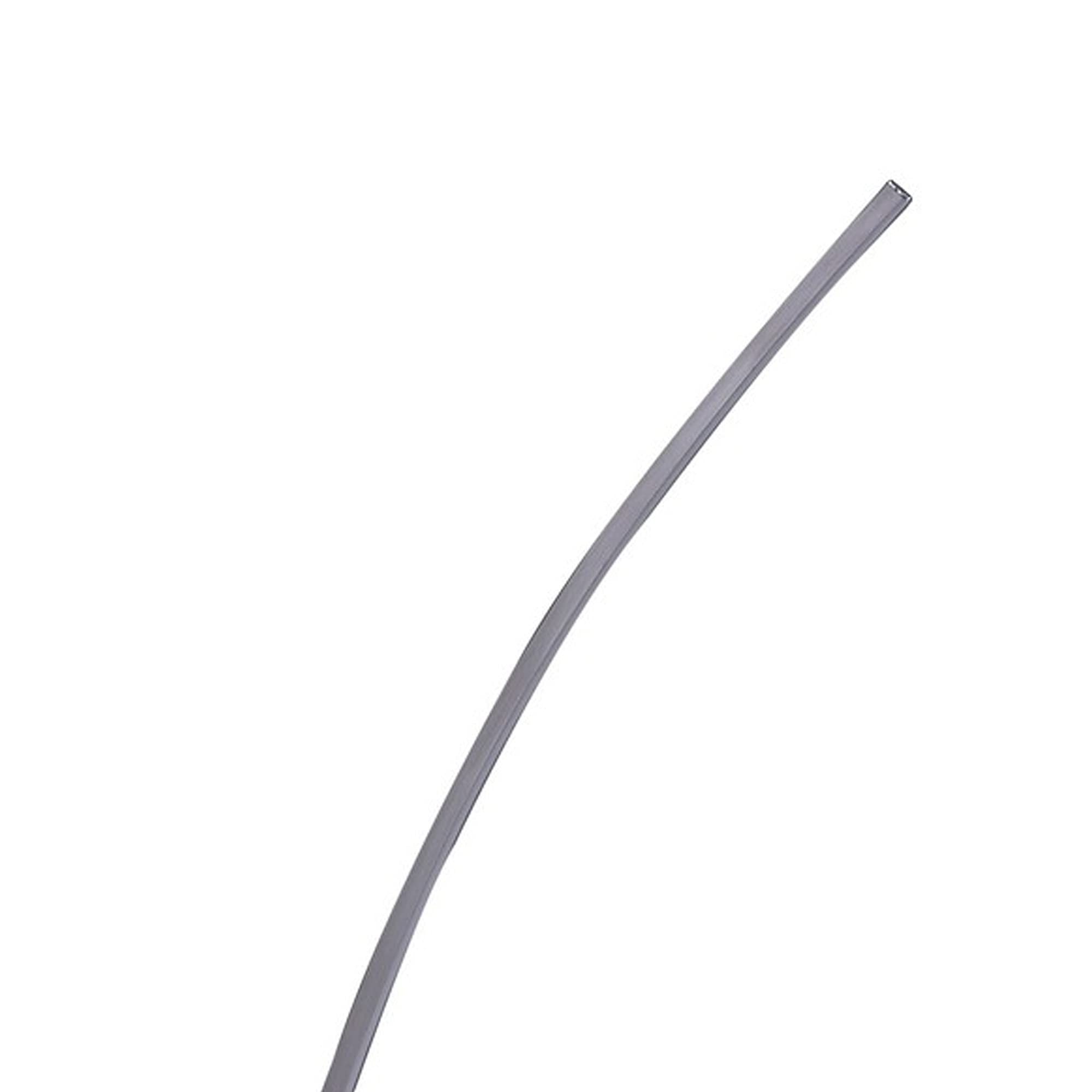 Benzara BM240345 Modern Floor LED Lamp with Brushed Silver Metal Arched Design - Elegant Lighting for Living Room, Bedroom, or Office Decor