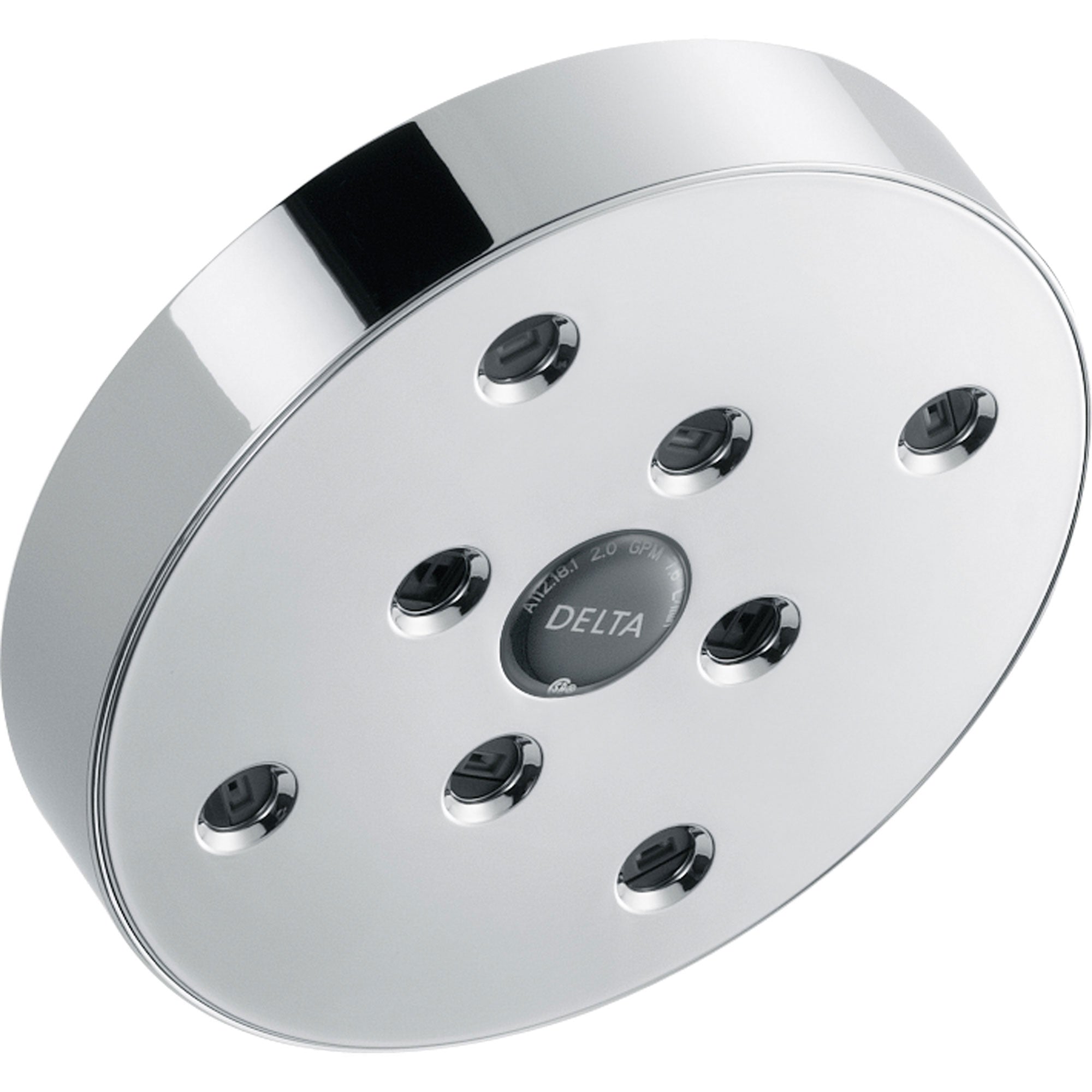 Delta 571847 H2Okinetic 5.5 Inch Shower Head with Spray Chrome Finish - Water Saving Rainfall Shower for Bathroom Spa Experience