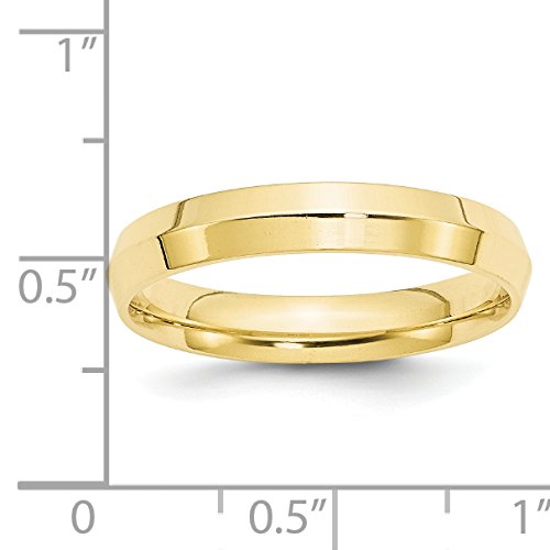 10K Solid Yellow Gold 4mm Comfort Fit Knife Edge Wedding Band Ring for Men - Perfect for Engagement, Anniversary & Everyday Wear