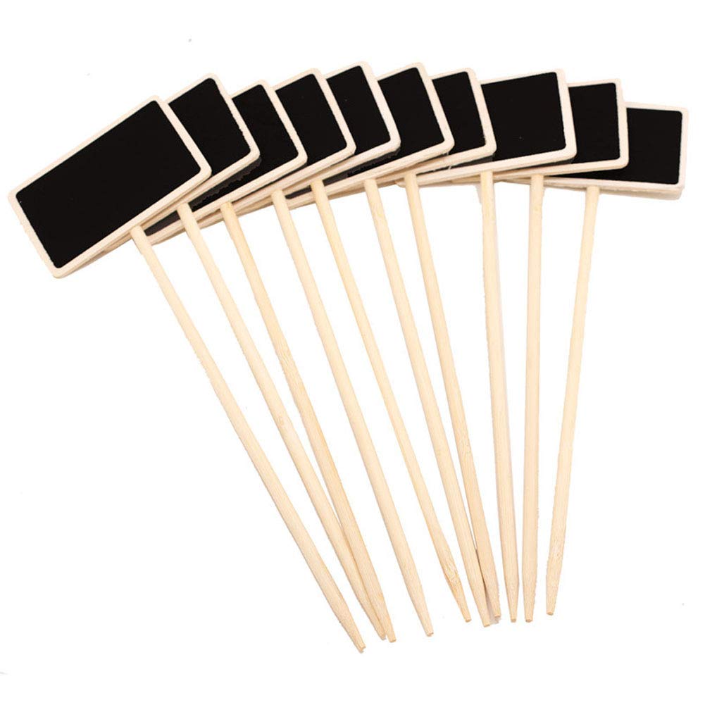 20 Pcs Mini Wooden Chalkboard Plant Tags - Reusable Garden Markers for Herbs, Vegetables & Flowers - DIY Gardening Labels & Decorative Floral Price Tags - Perfect for Home Garden, Greenhouse & Nursery Organization