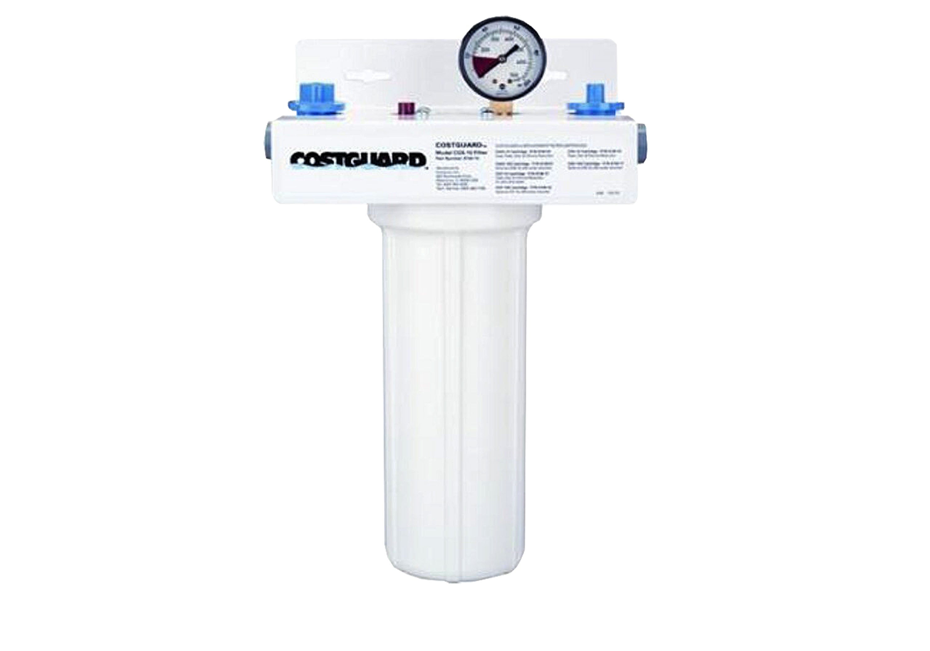 FILTER COSTGUARD 10-Stage Water Filtration System with Bracket, Shutoff Valves & Pressure Relief Valve - Whole House Water Purifier for Clean Drinking and Shower Water