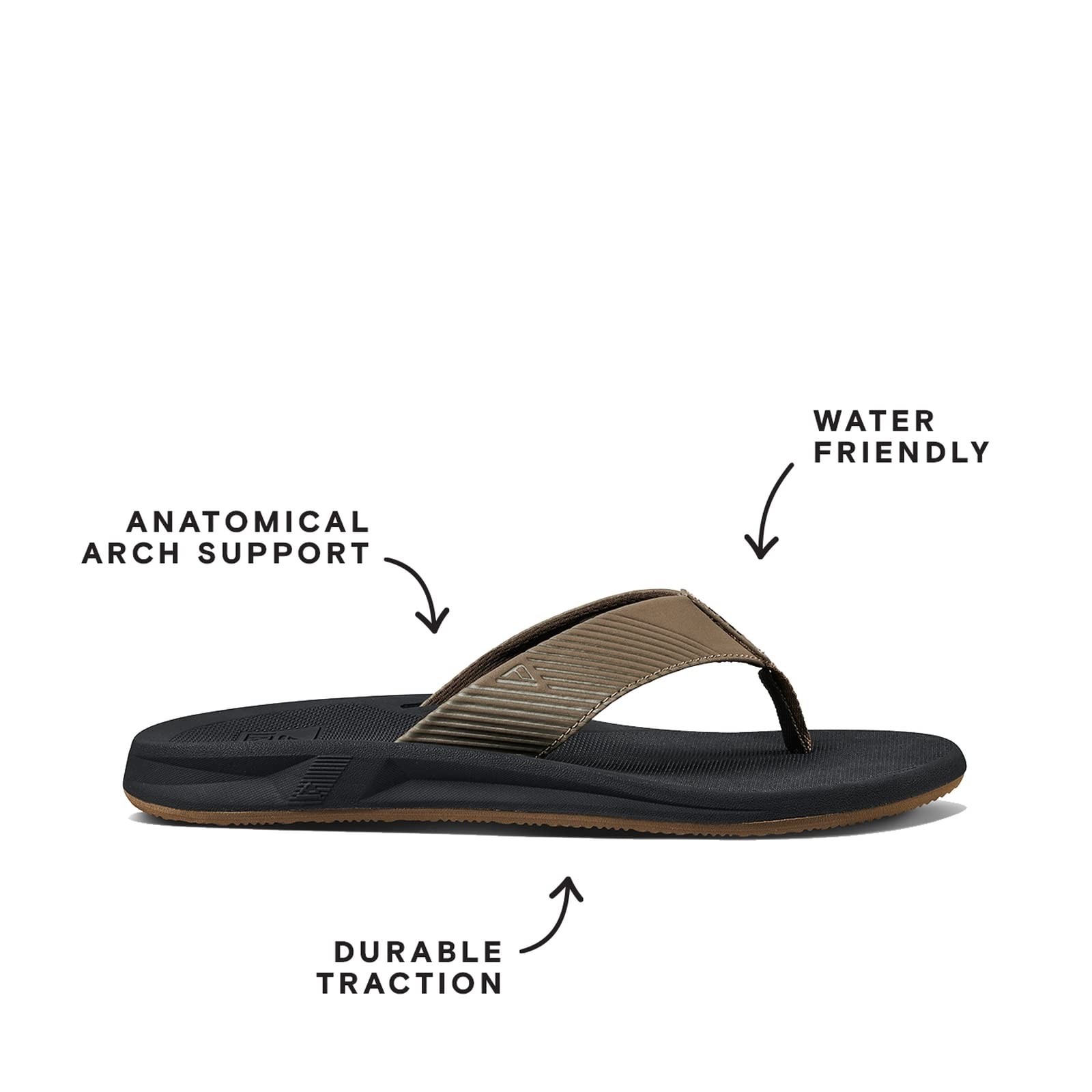 REEF Men's Phantom II Sandals - Comfortable & Durable Beach & Outdoor Flip Flops for Walking, Travel, and Summer Activities