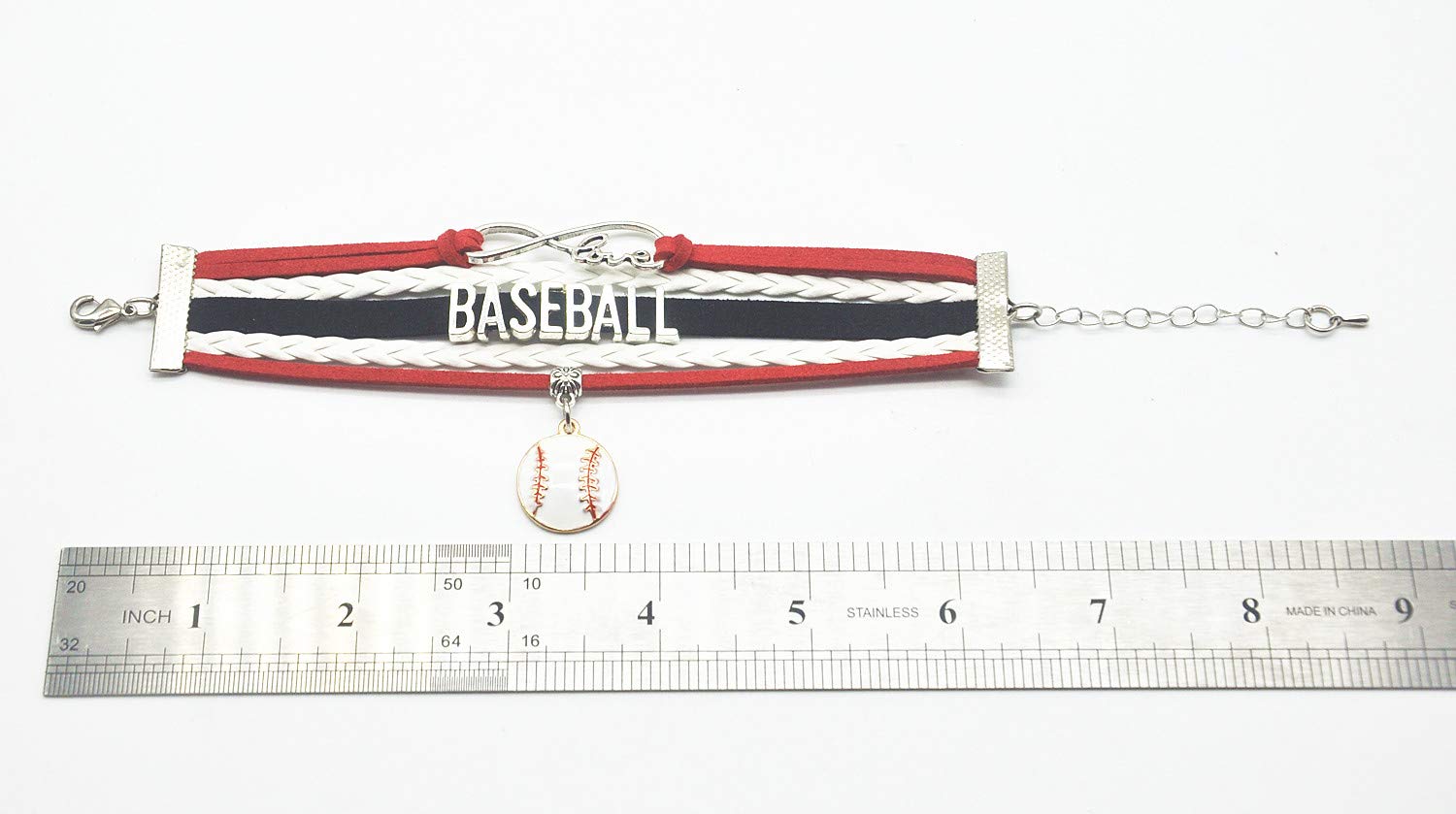 HCChanshi Baseball Bracelet for Men & Women - Stylish Sports Jewelry Gift for Baseball Lovers, Players & Team Fans - Perfect for Games, Training & Everyday Wear
