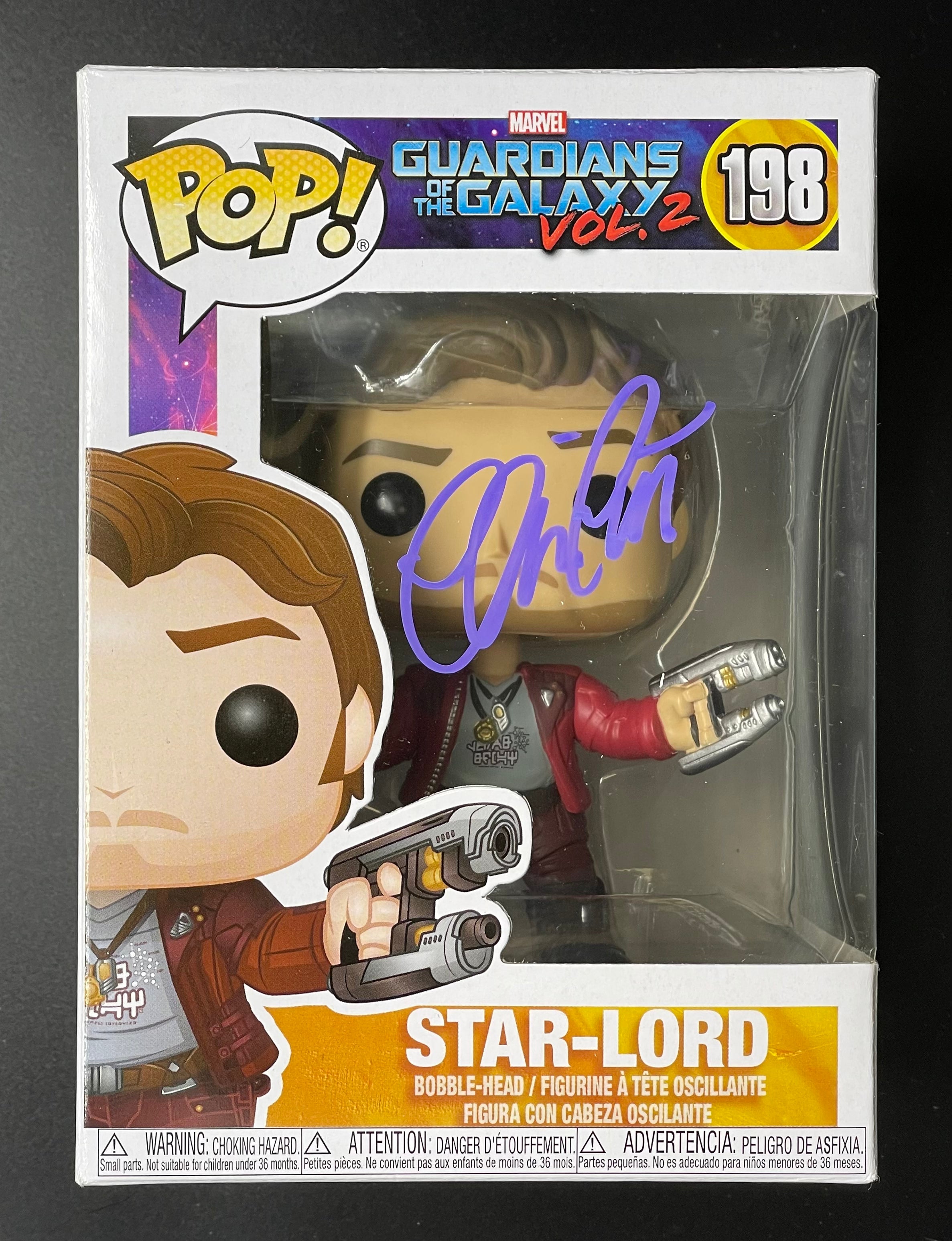 Chris Pratt Signed Funko POP! Vinyl Figure - SWAU Authenticated Collectible - Perfect for Marvel Fans, Movie Memorabilia & Gift Giving