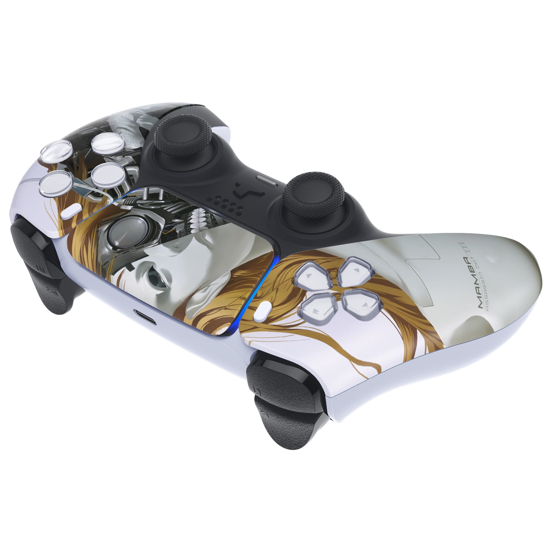eXtremeRate PS5 Controller Replacement Front Housing Shell with Touchpad - Compatible with BDM 010/020/030/040/050 - Mamba Assassin Bot III - Customize Your Gaming Experience for Enhanced Performance