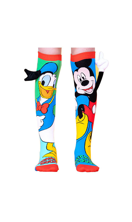 Disney Mickey Mouse and Donald Duck Socks - Cartoon Character Crew Socks for Men & Women - Perfect for Cosplay, Gifts, and Disney Fans
