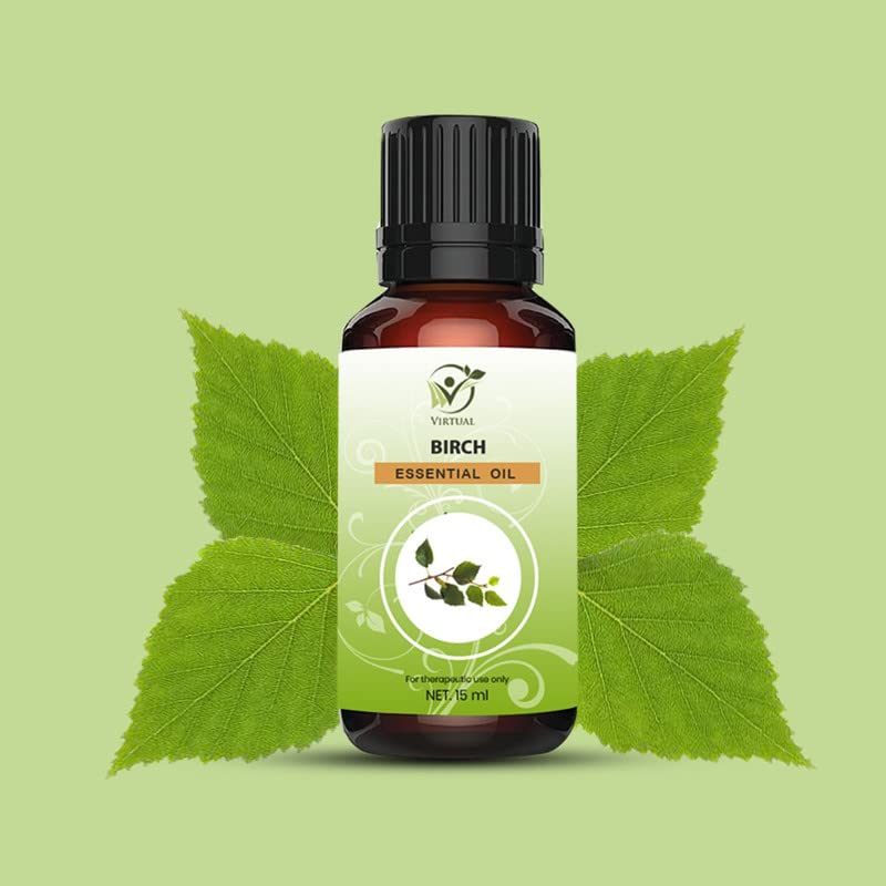Pure Natural Undiluted Birch Essential Oil 15ml - Therapeutic Grade for Aromatherapy, Hair & Skin Care | Perfect for Massage, Diffusers & DIY Beauty Products