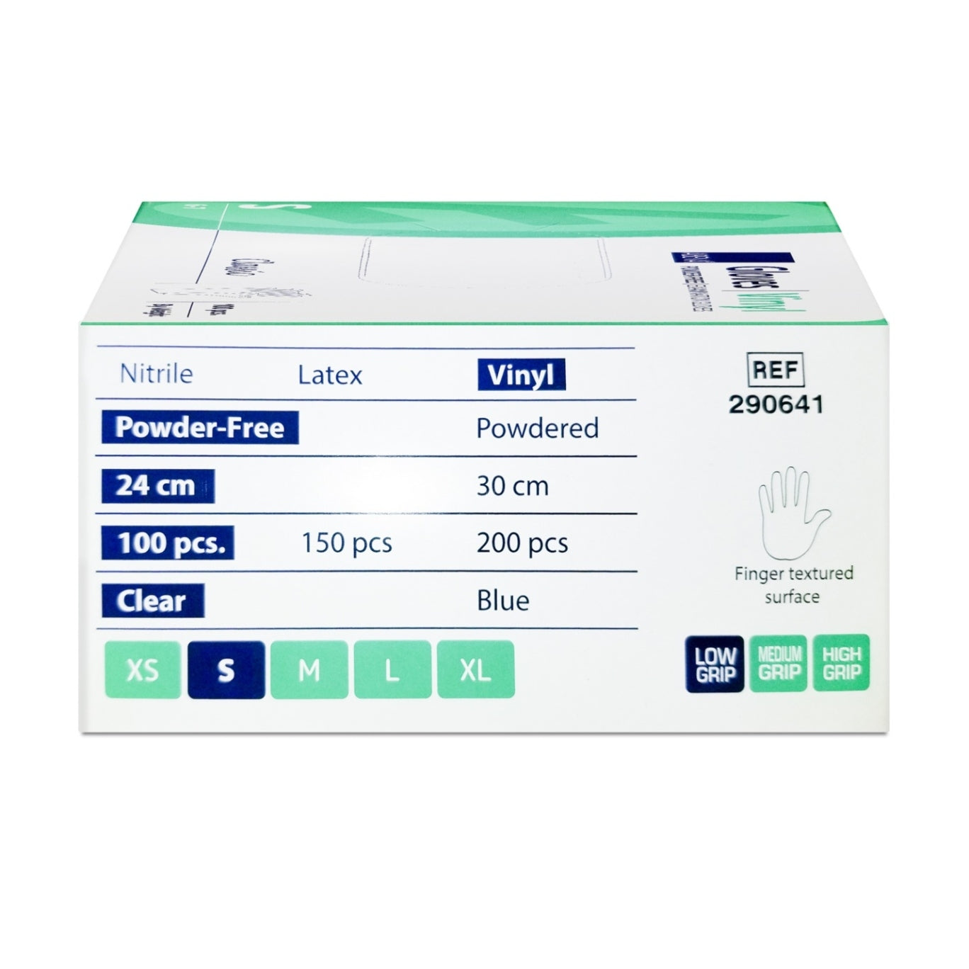 Abena Powder-Free Disposable Vinyl Gloves for Medical Exam, Food Handling & Cleaning - Latex-Free, Non-Sterile, 100 Count Box