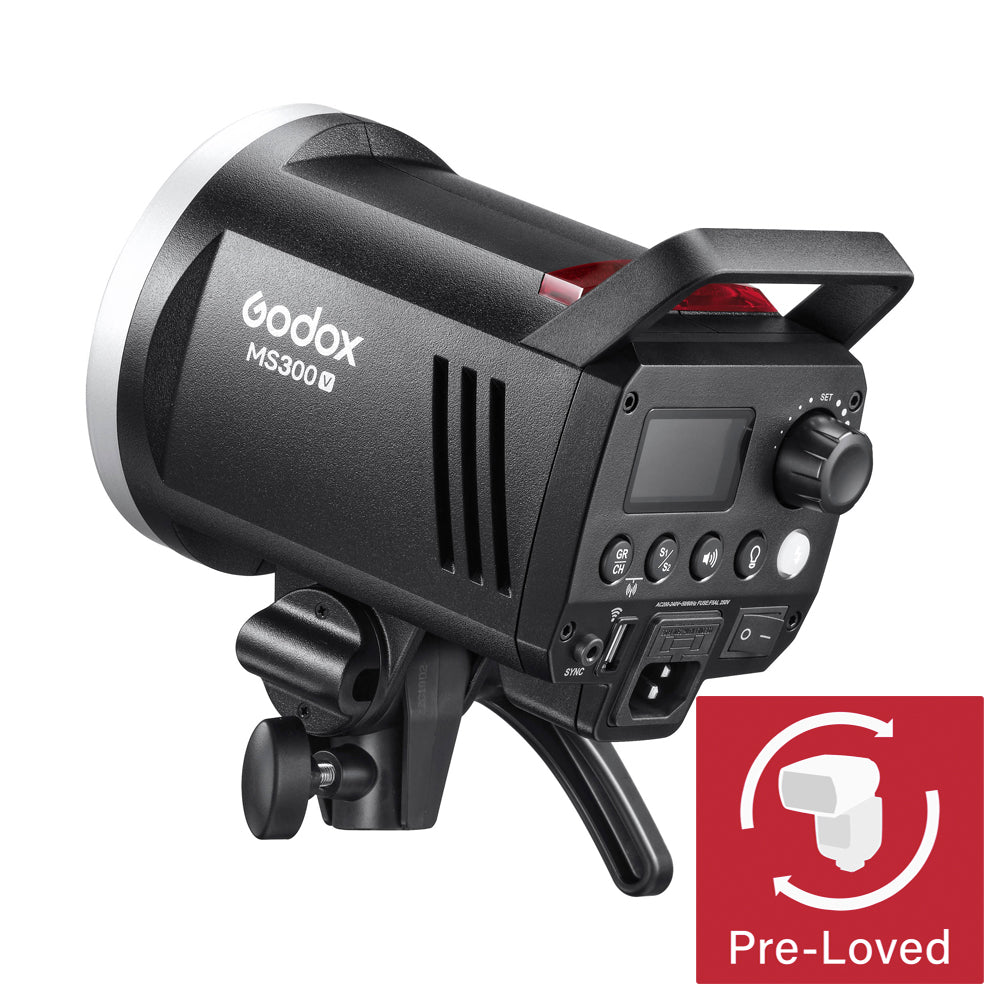 MS300V Super Compact Studio Strobe Flash with LED Modeling Light - Perfect for Portrait, Fashion & Product Photography in Home Studios