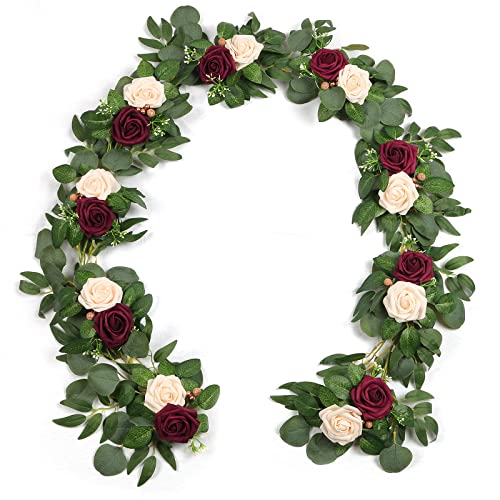 Burgundy & Ivory Cream