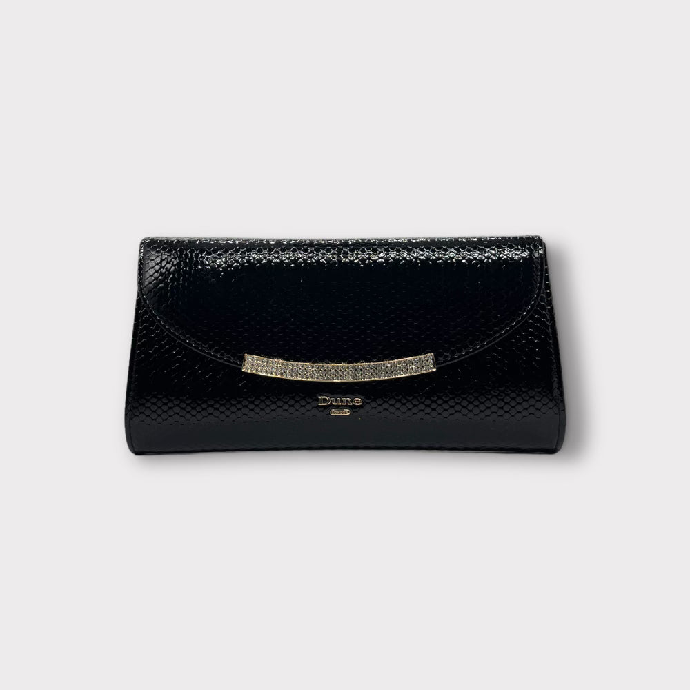 Dune London Embossed Python Clutch Bag for Women - Stylish Evening Purse for Parties, Weddings & Special Occasions