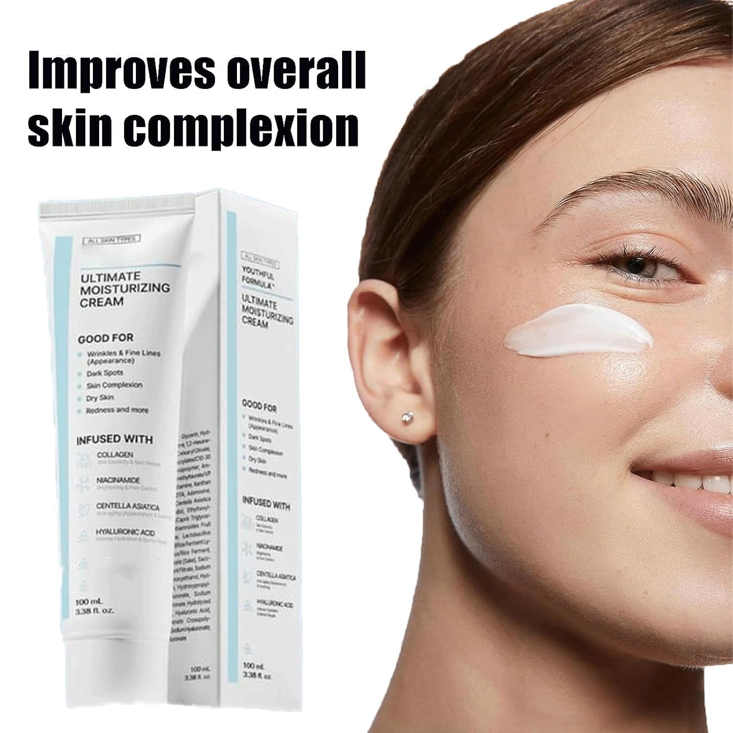 Youthful Formula Ultimate Moisturizing Face Cream - Anti-Aging Hydration for Dry Skin | Day & Night Moisturizer for Youthful Glow - Perfect for Daily Skincare Routine & Anti-Wrinkle Care
