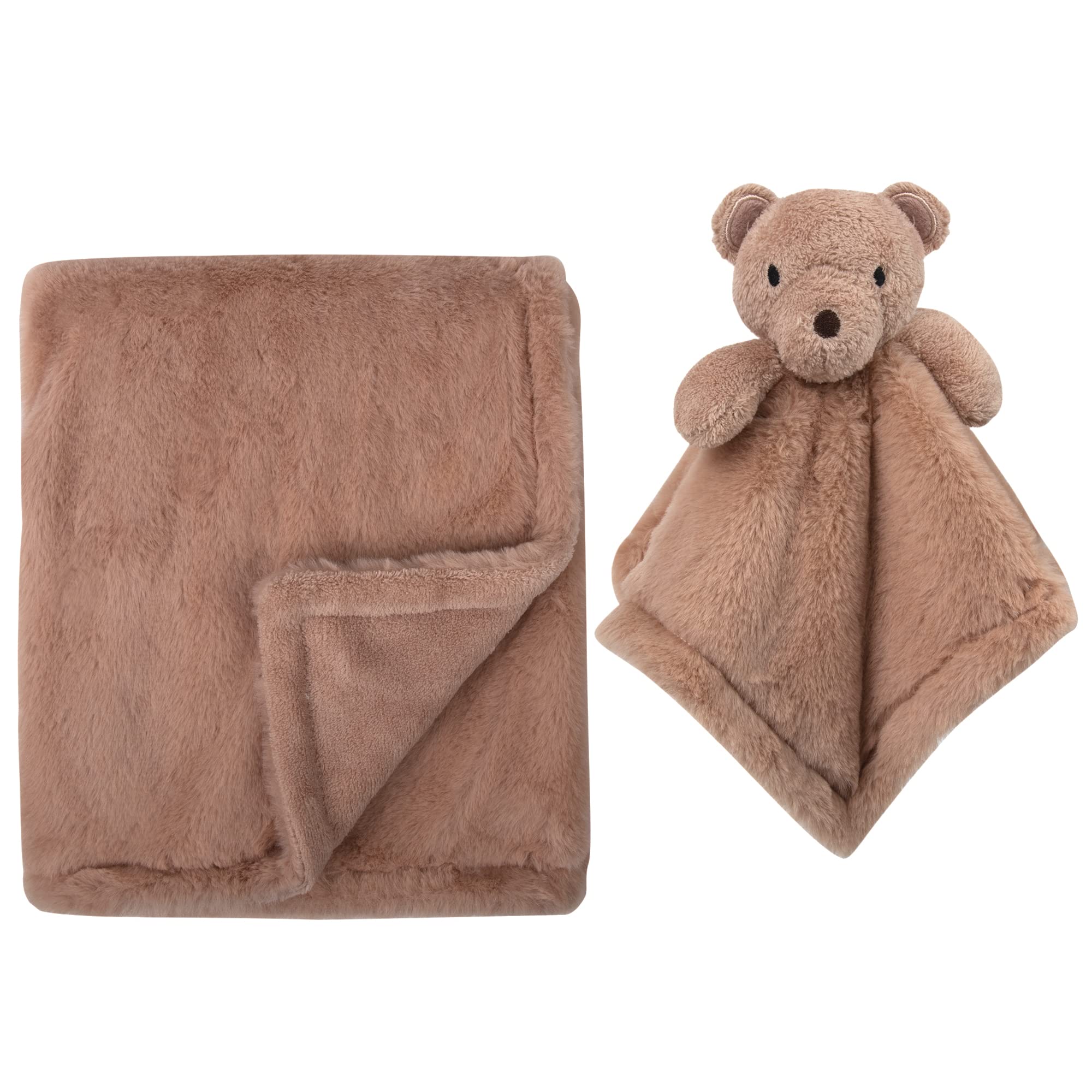 Baby Bear Blanket & Stuffed Animal Set - Soft Lovey for Boys & Girls - Nursery & Travel