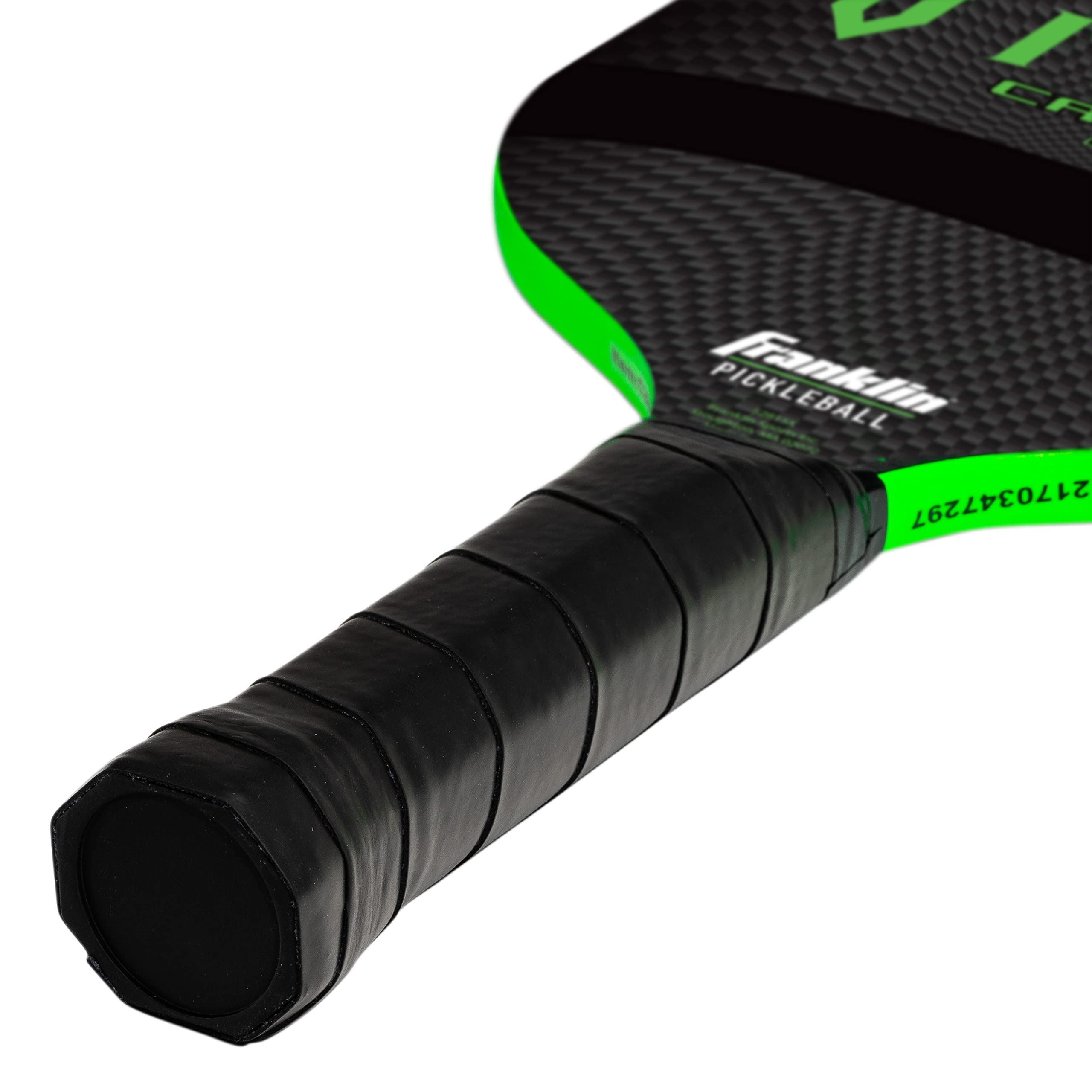 Franklin Sports Pickleball-X Carbon Fiber Viper Paddle - Lightweight & Durable Pickleball Racket for Indoor/Outdoor Play - Perfect for Beginners & Advanced Players (Green)