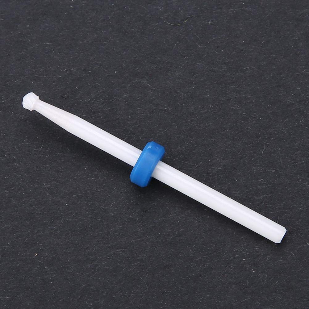 5 Types Ceramic Nail Drill Bits Set - Professional Cylinder & Ball Head Grinding Bits for Manicure Drills Machine - Nail Polishing & Shaping Tools for Salon & Home Use