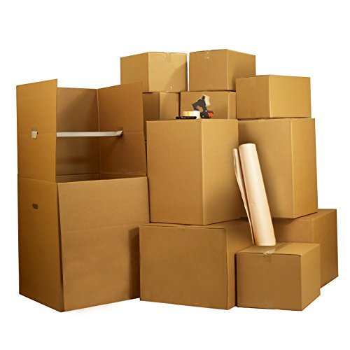 uBoxes 8 Room Wardrobe Kit - 91 Pack Moving Boxes & Moving Supplies for Home, Office & Apartment Relocation | Heavy Duty Cardboard Boxes for Packing, Storage & Organization