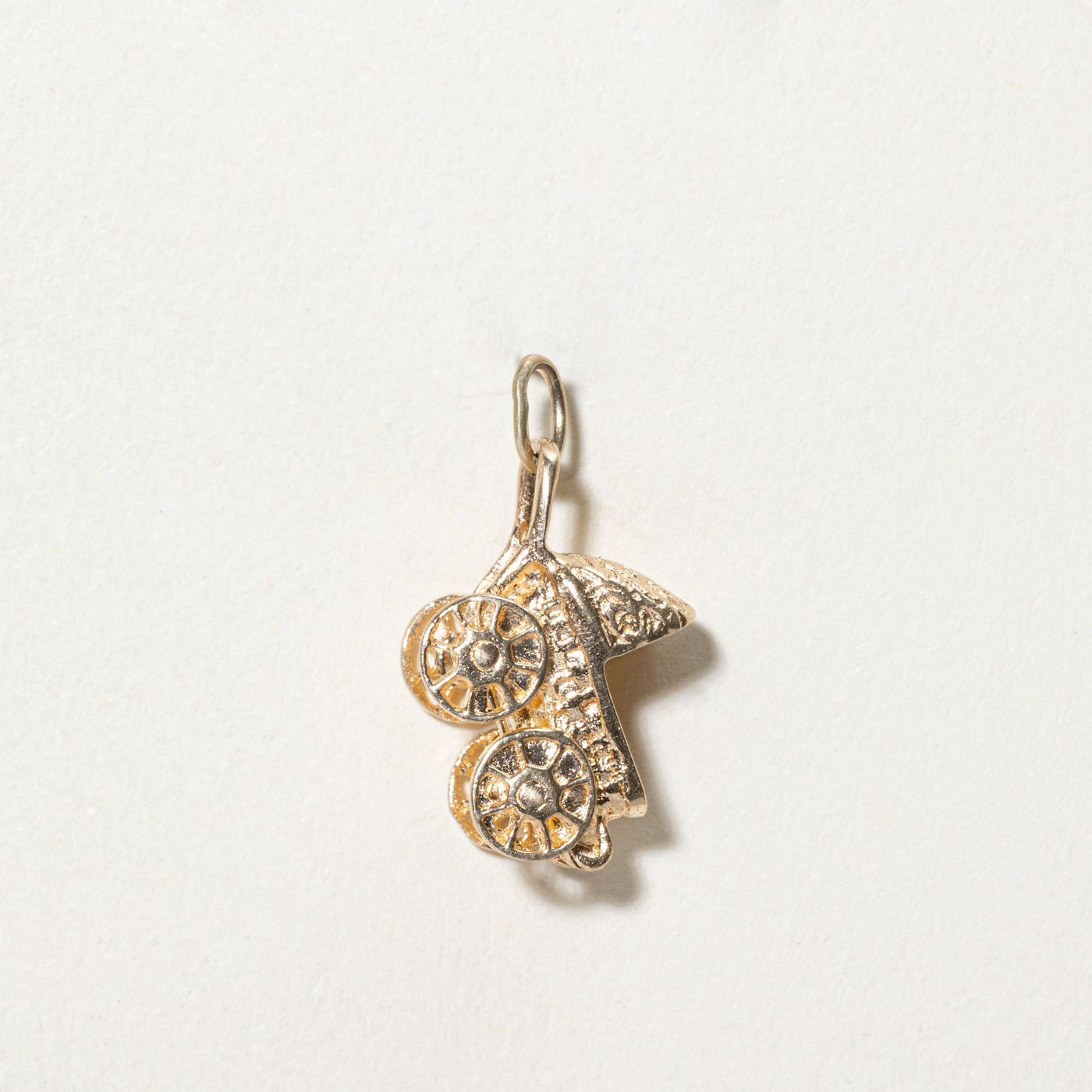 10K Yellow Gold Baby Stroller Charm - Elegant Keepsake for Newborns & Parents - Perfect for Baby Showers, Christenings & Memory Jewelry Gifts