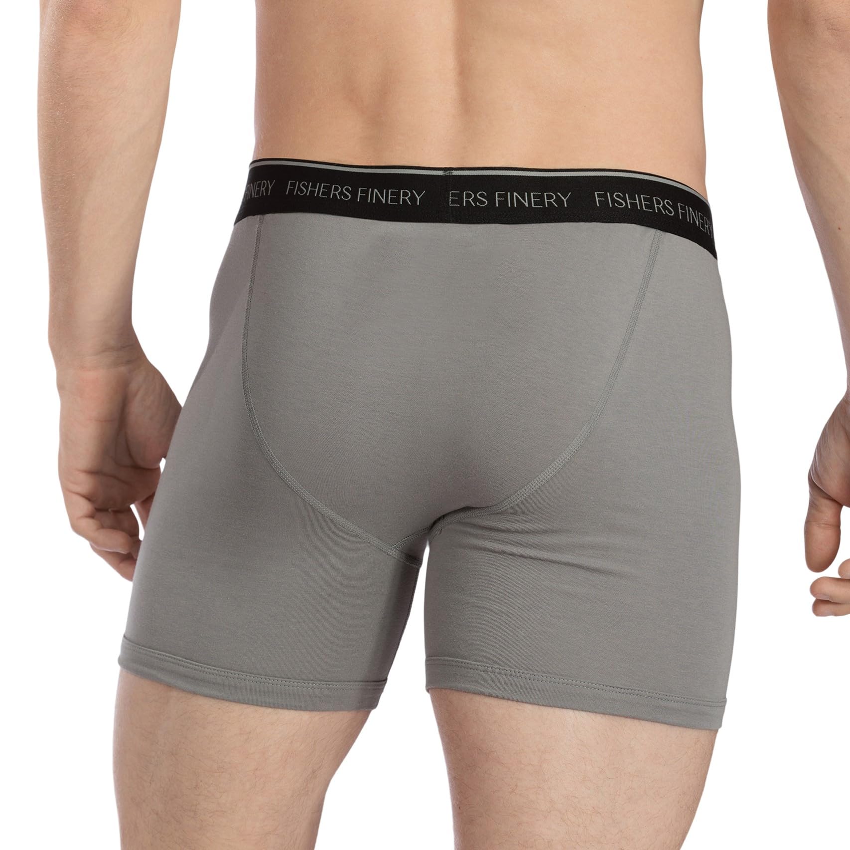 Fishers Finery Men's Athletic Fit Modal Boxer Briefs - Moisture Wicking, Breathable Microfiber Underwear Multipack (3-Pack) - Perfect for Gym, Running & Everyday Comfort