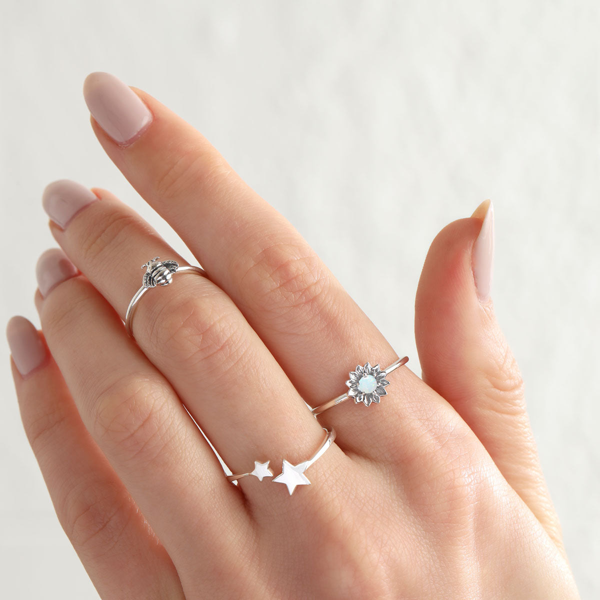 Exquisite Sunflower Opal Ring for Women - 925 Sterling Silver Floral Jewelry Gift for Her - Perfect for Weddings, Anniversaries & Everyday Elegance