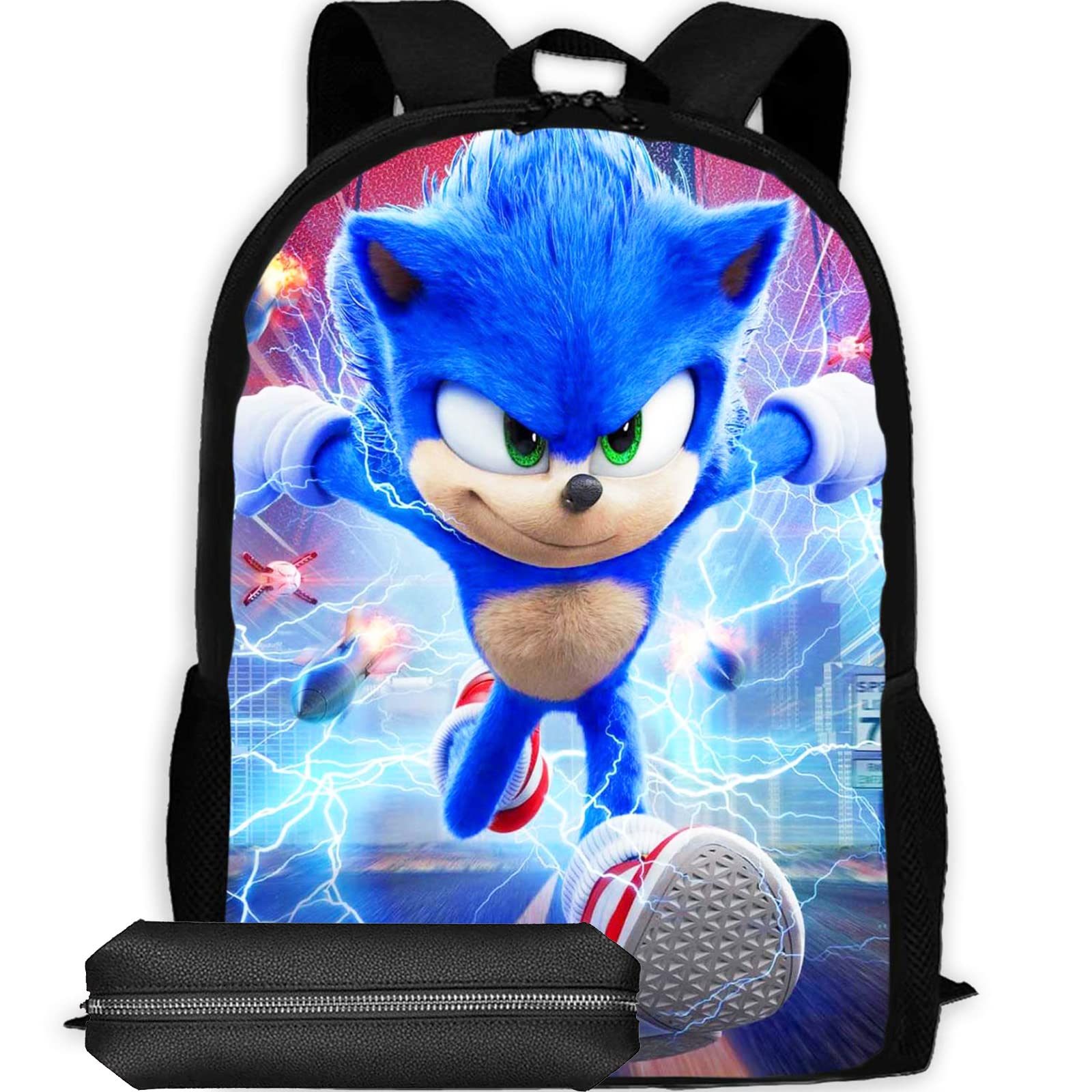 Aokkuzm Unisex Anime Backpack - 16.5 Inch 3D Printed Cartoon Laptop Backpack with Pencil Case for Teens & Youth | School, Travel & Daily Use Daypack