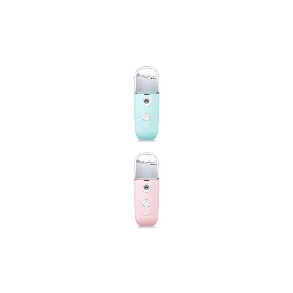 IOIUSKKU 2 Pack Portable USB Facial Mist Sprayer - 35ml Deep Hydrating Face Moisturizer, Rechargeable Humidifier for Women | Perfect for Travel, Office & Home Skincare Routine