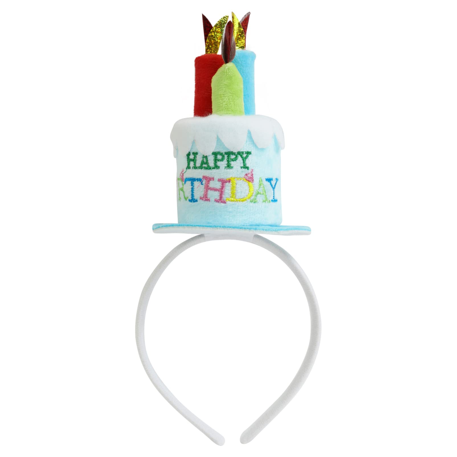 YOOJIA Birthday Cake Hair Hoop - Happy Birthday Hat Headband for Kids, Boys & Girls - Fun Family Birthday Party Supplies & Photo Props - Perfect for Birthday Celebrations, Themed Parties & Photo Booths