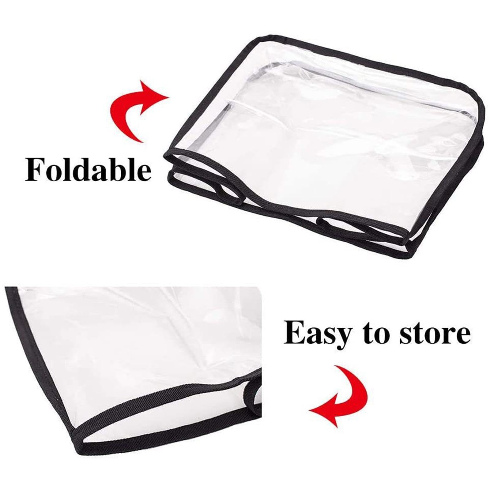 Waterproof Transparent Toaster Cover & Bread Machine Dust Protector - Foldable, Easy to Clean Small Appliance Cover for Kitchen, Air Fryer, Blender - Perfect for Home, Dorm & Office Use