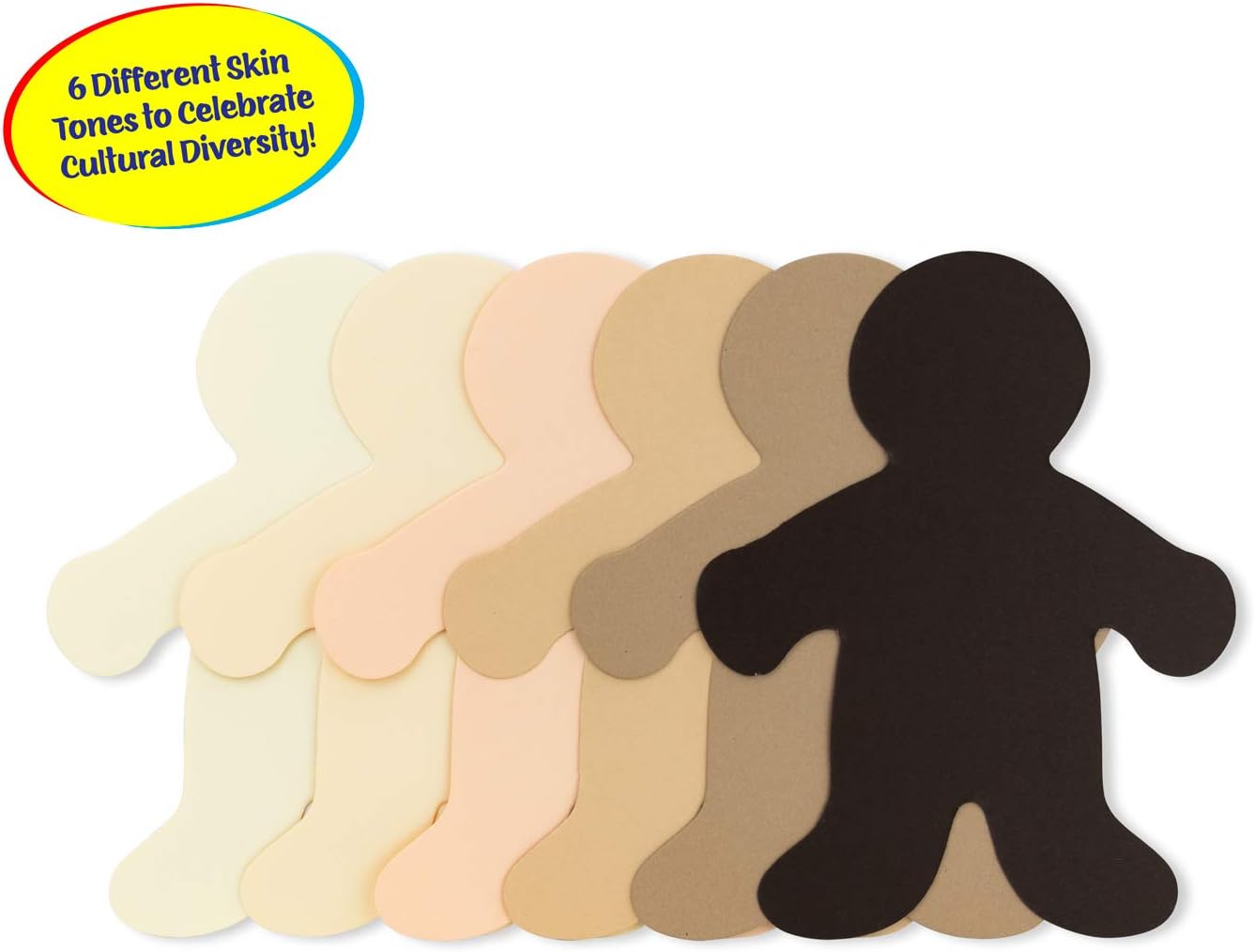 Multicultural Family Cutouts for Kids - 24-Piece Set - Perfect for Classroom Activities, DIY Crafts, and Cultural Education Projects