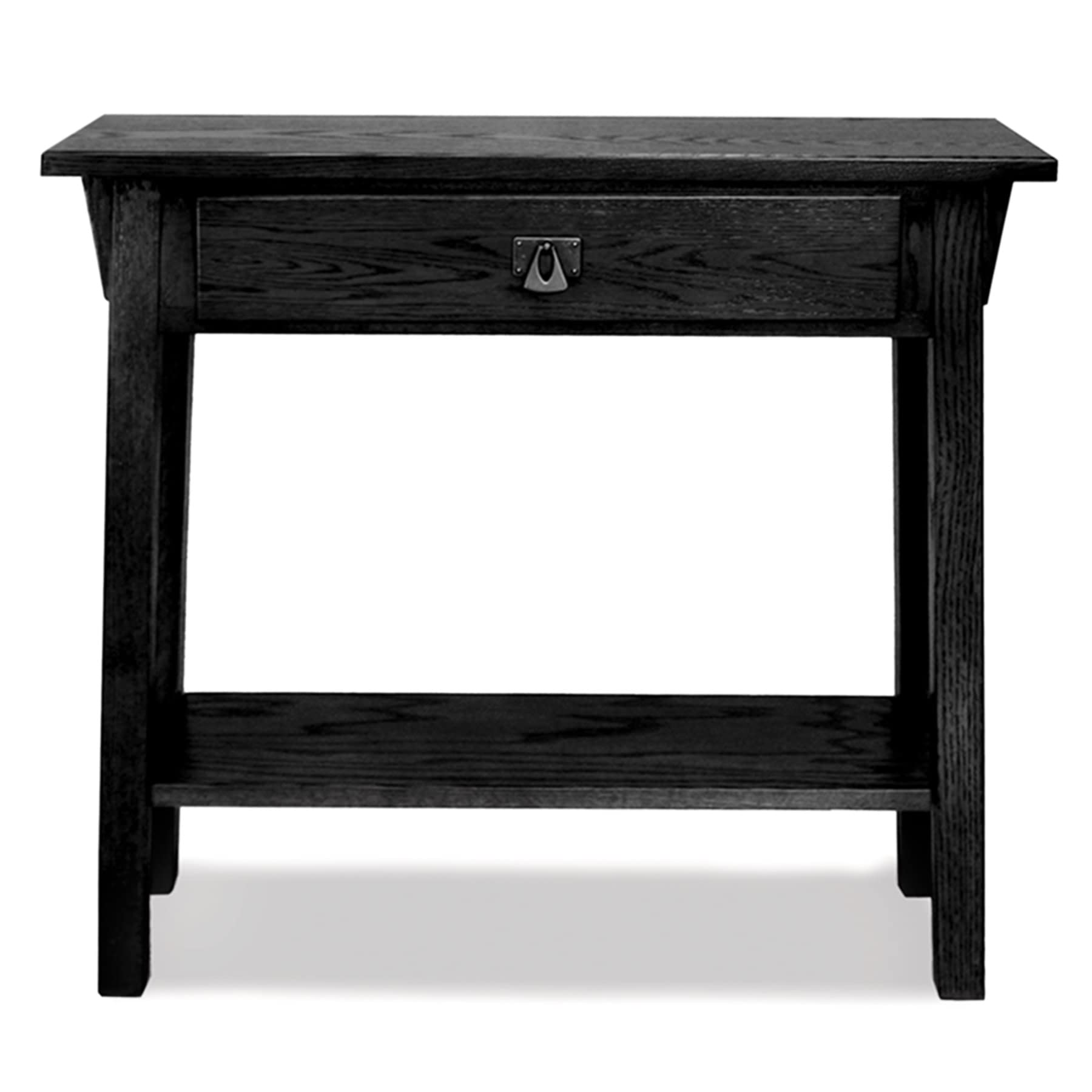 Leick Mission Hall Console Table - Slate Black Entryway Table for Home Decor | Farmhouse Style Sofa Table for Living Room, Foyer & Hallway