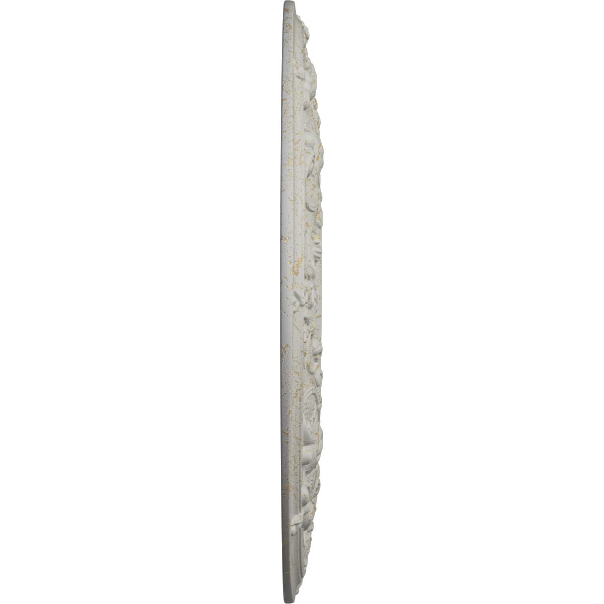 Ekena Millwork Oslo 28 Inch Ceiling Medallion - Hand Painted Cream Crackle Finish, 28 1/8