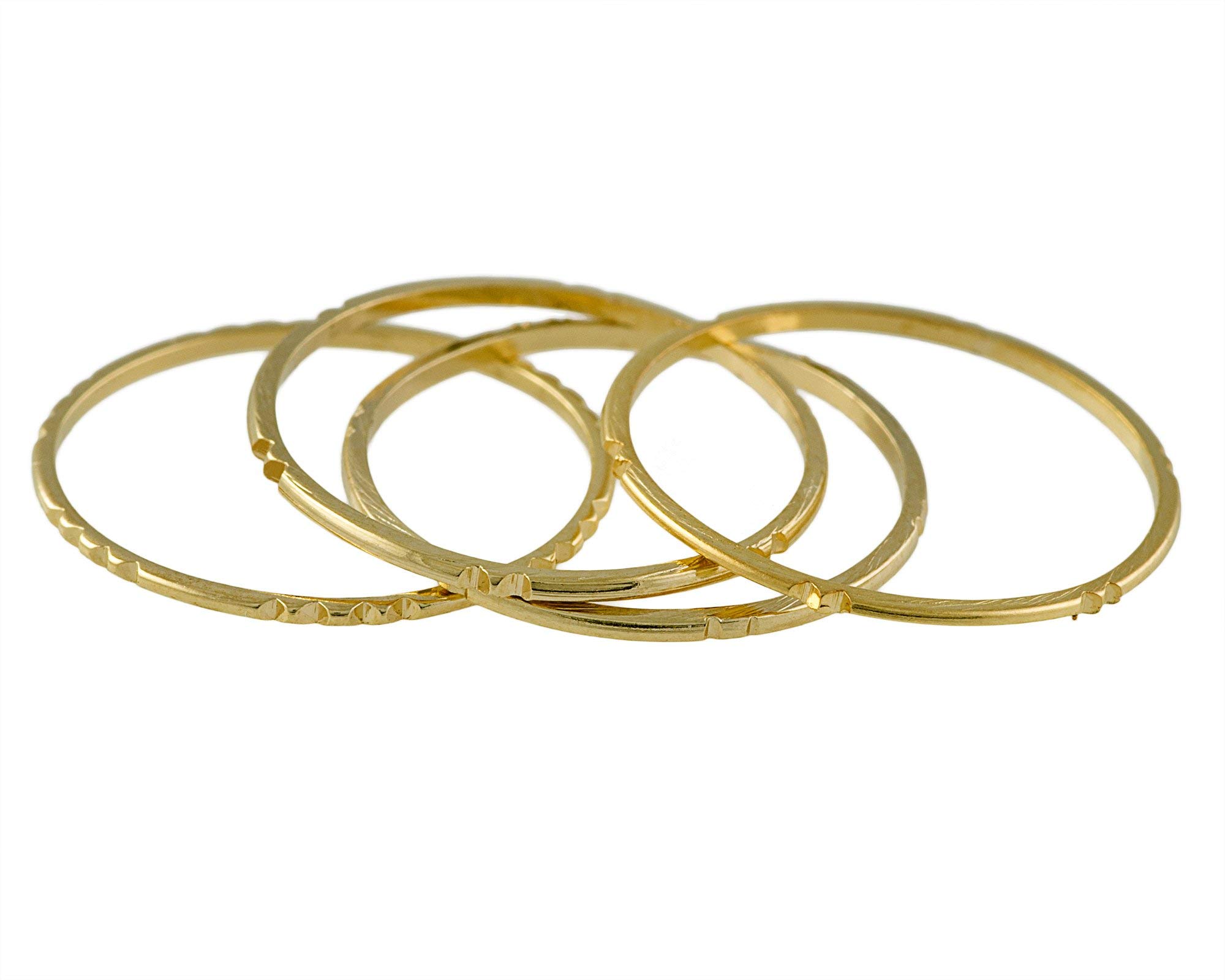 Dainty Thin Stacking Rings Set of 4 - Size 8 US - Delicate Tiny Rings for Women, Perfect for Layering, Everyday Wear & Special Occasions