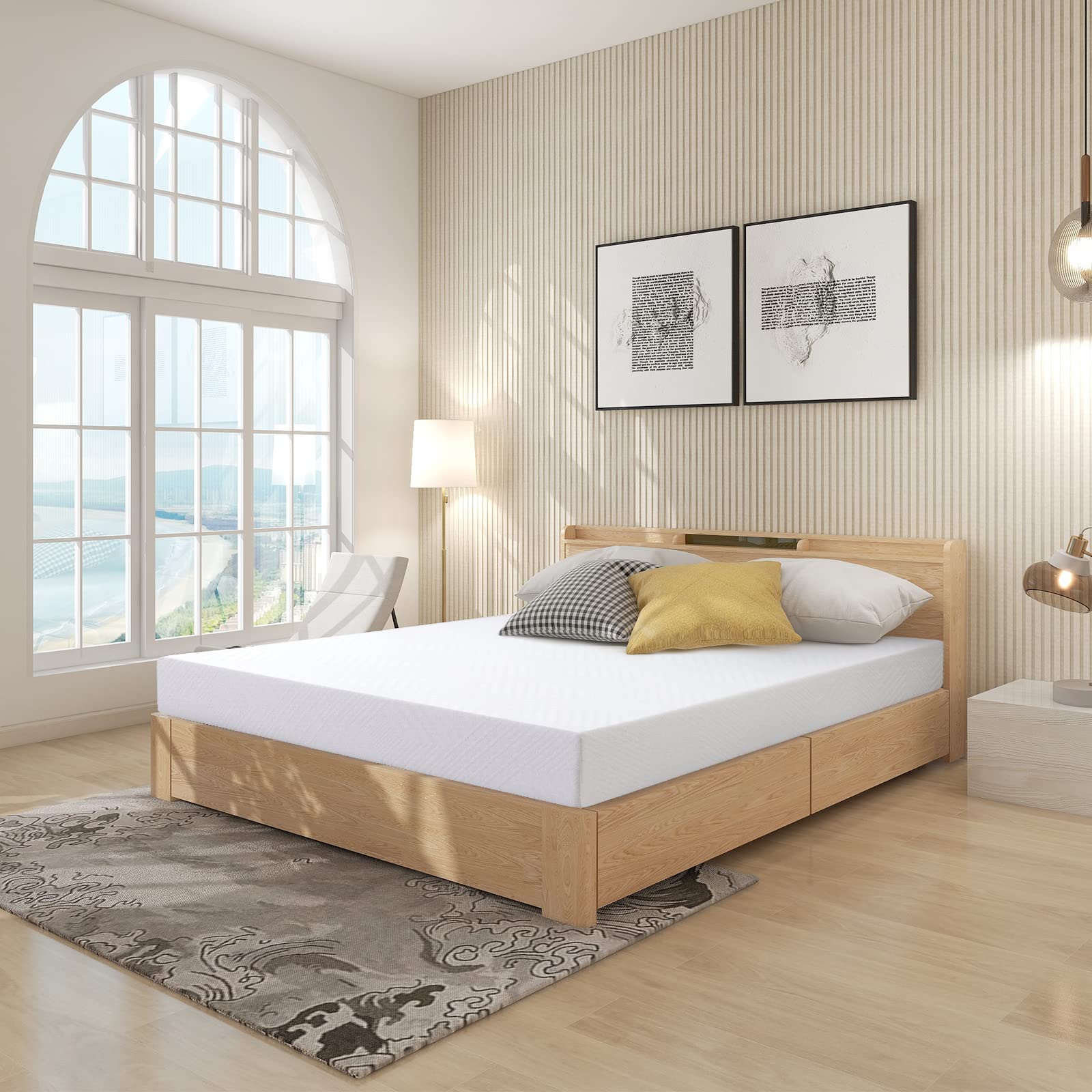 MUUEGM 10 Inch Twin Size Cooling Gel Memory Foam Mattress with Green Tea Infusion - Medium Firm, CertiPUR-US Certified, Pressure Relieving for Cool Sleep | Perfect for Kids Rooms, Guest Beds & Small Spaces