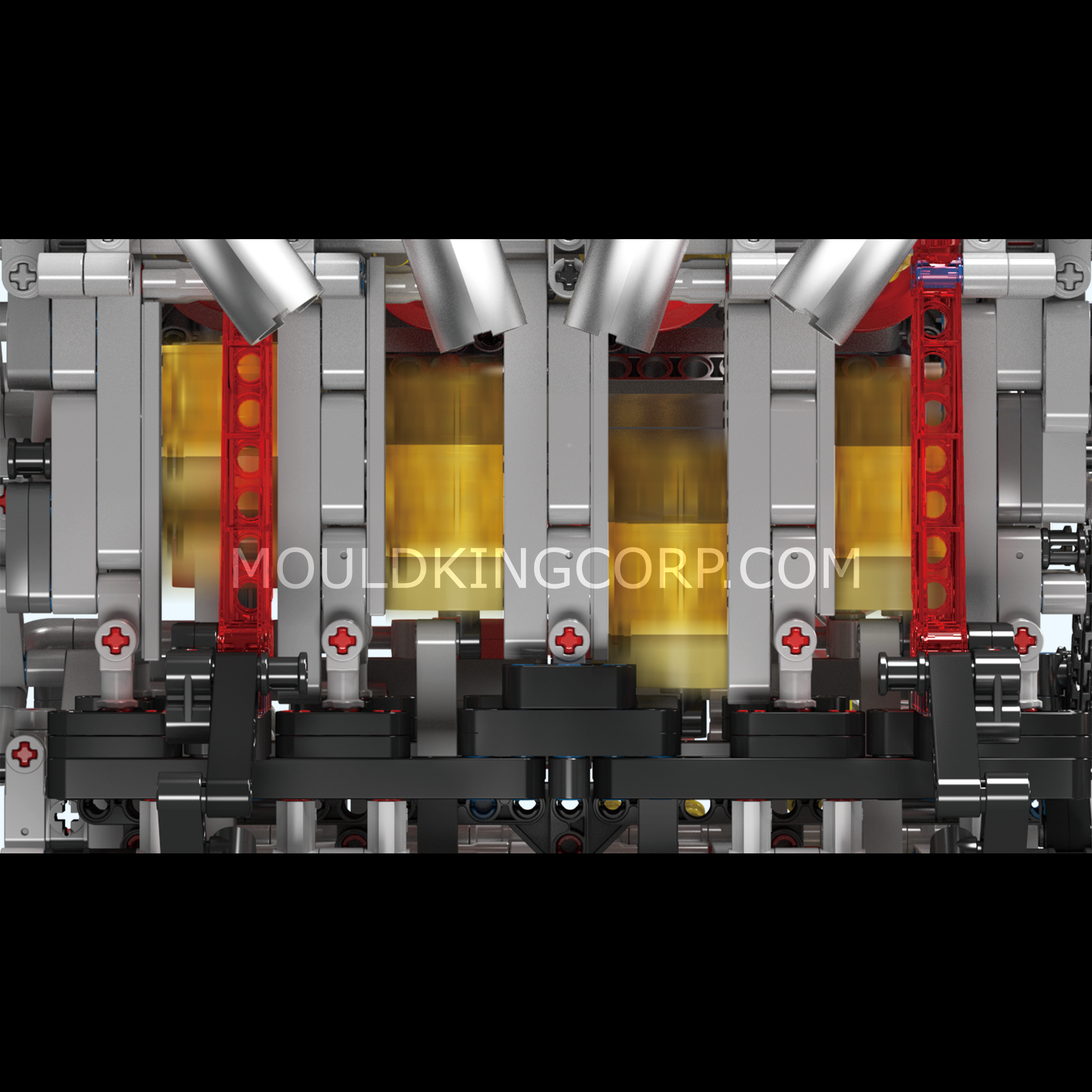 Mould King 10130 F488 Motorized V8 Engine Model Building Kit - 2,718 Pieces STEM Toy for Adults & Teens | DIY Engineering Project, Gift for Car Enthusiasts, Home Office Display