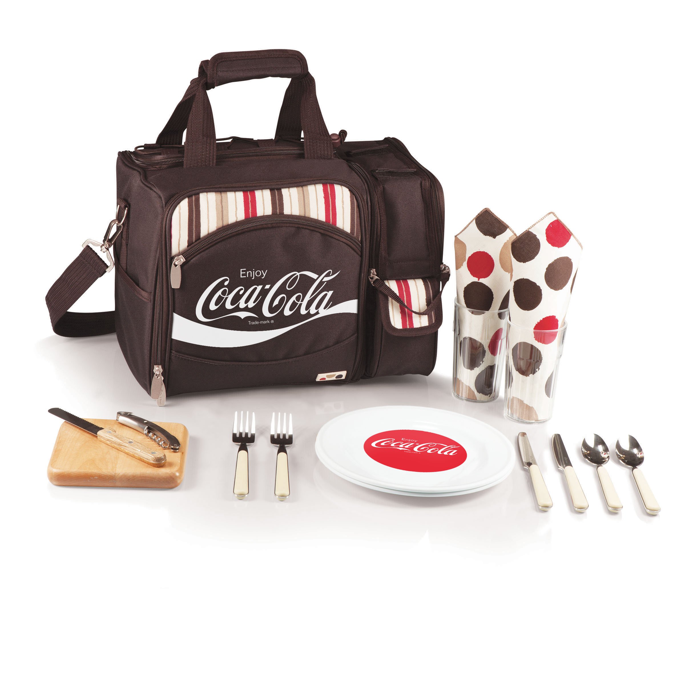 Picnic Time Coca-Cola Malibu Insulated Cooler Tote Bag - 16 Can Capacity, Leakproof & Insulated for Outdoor Picnics, Beach Trips & Tailgating | Officially Licensed Coca-Cola Merchandise