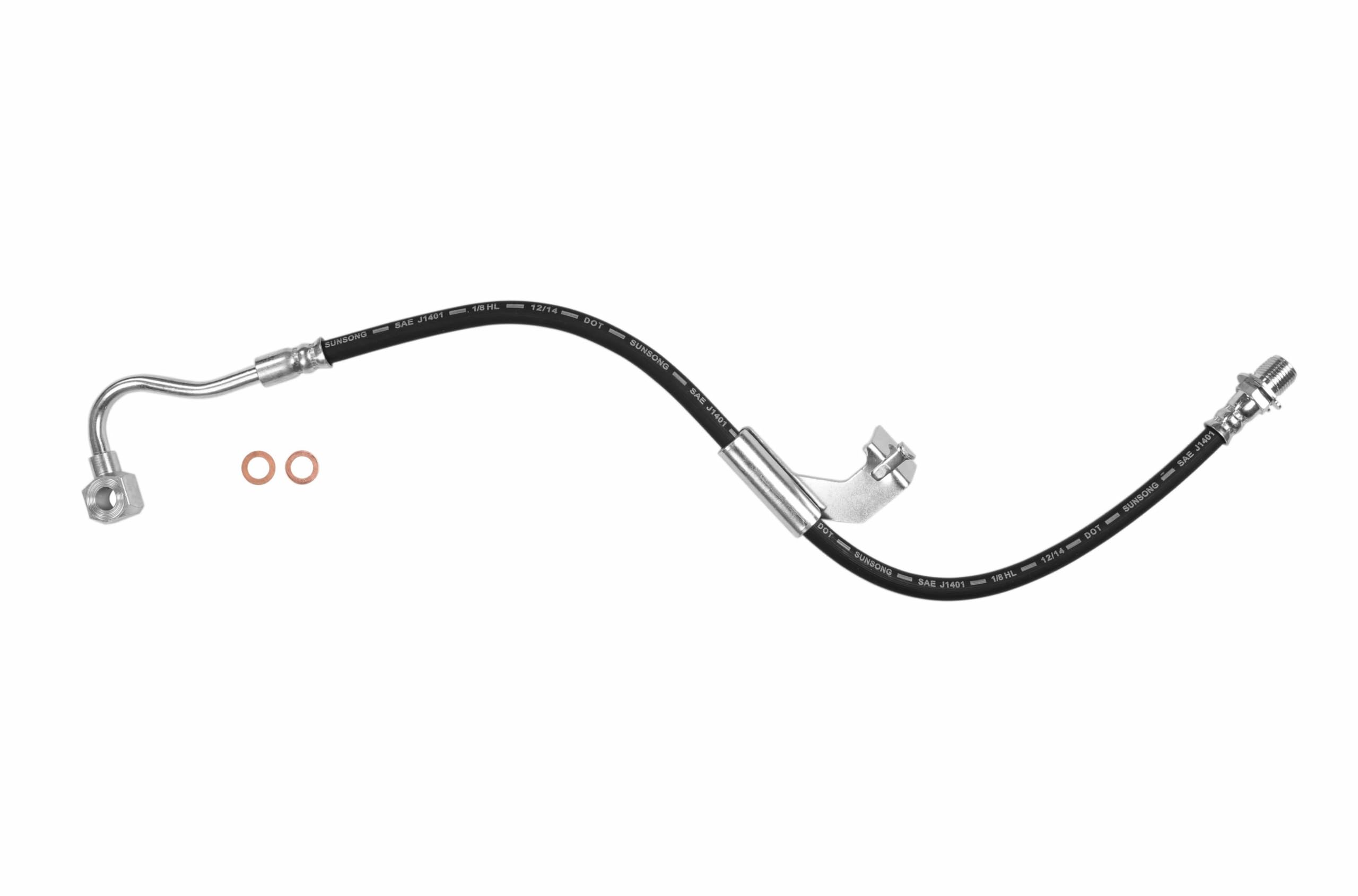 Sunsong 2201131 Brake Hydraulic Hose - High Performance Replacement Brake Line for Cars, Trucks & SUVs - Durable DOT Approved Rubber Hose for Safe Braking - Perfect for Off-Roading, Towing & Daily Commute