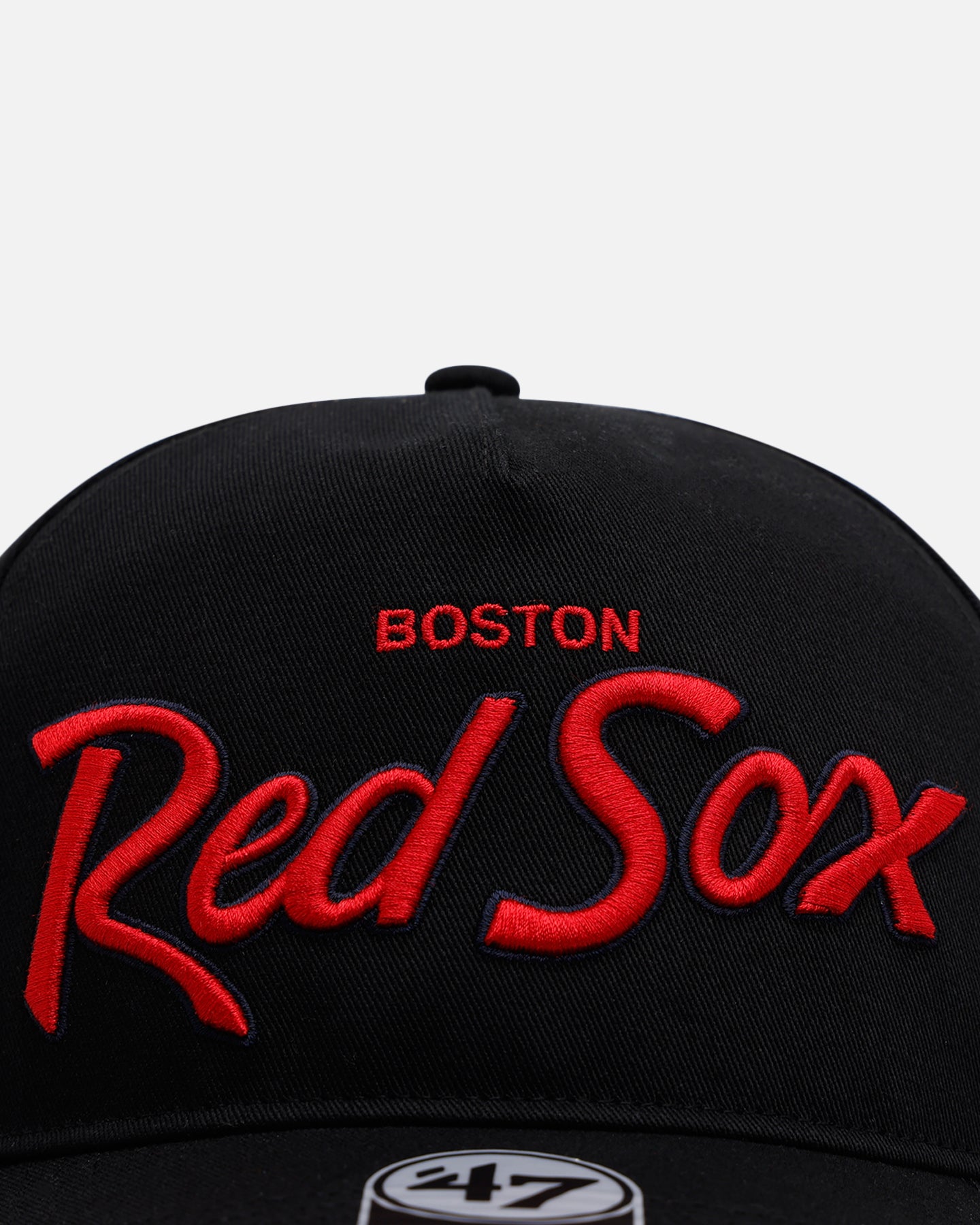 47 Brand Boston Red Sox 'Black Dome Script' Snapback Hat - Adjustable Hitch Back Closure - Official MLB Licensed Cap for Men & Women - Perfect for Baseball Games, Streetwear Fashion & Casual Outings