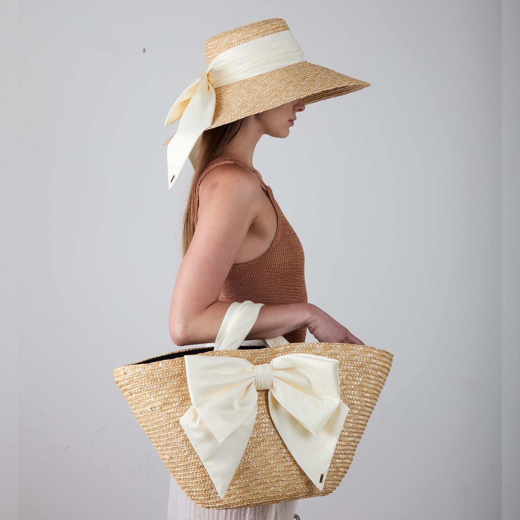 Carlotta Natural Straw Tote Bag - Eco-Friendly Woven Beach Bag for Women, Summer Vacation, Picnic & Shopping | Lightweight & Durable Handbag