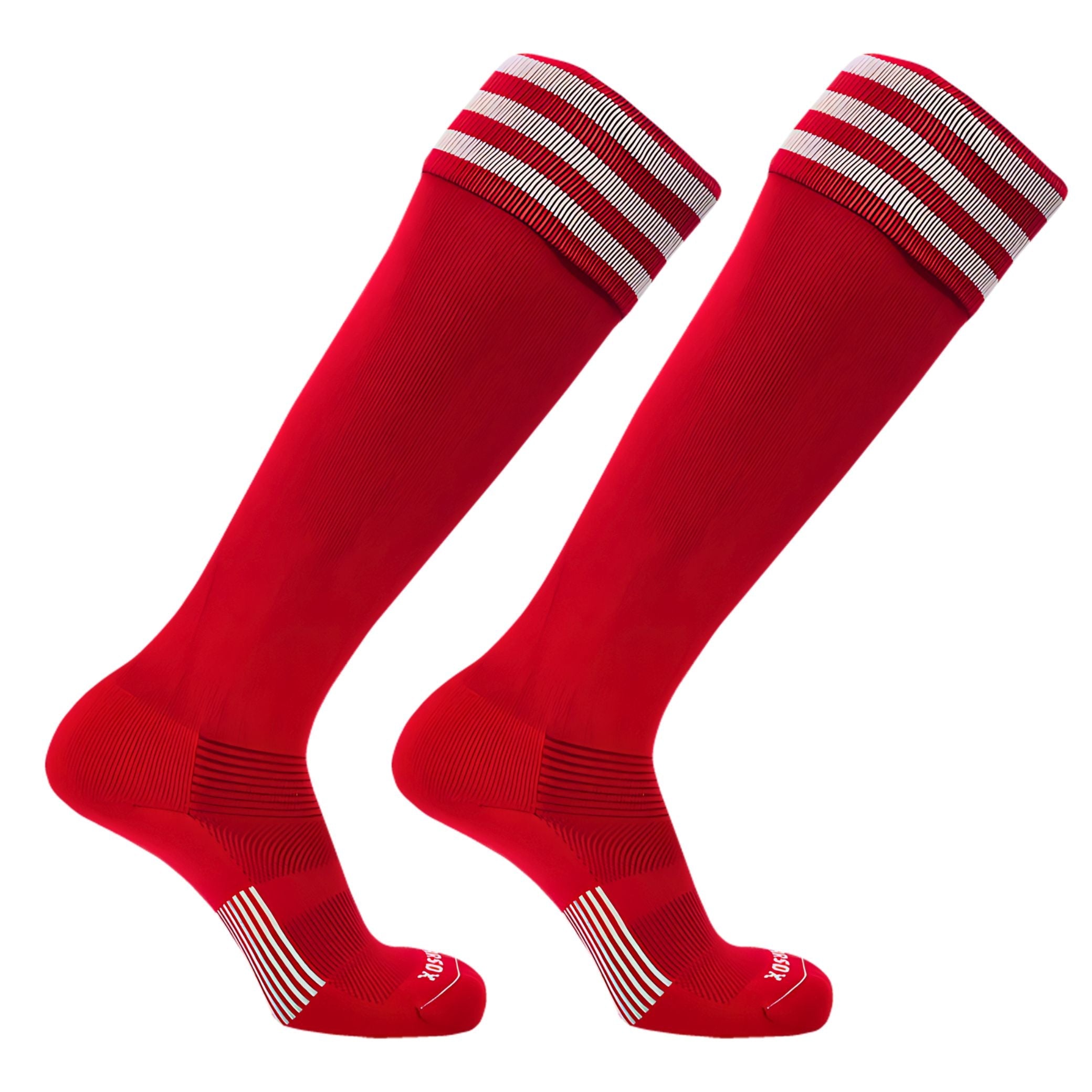 Pear Sox 3 Stripe Euro Rugby Socks - Comfortable Athletic Socks for Men & Women - Perfect for Rugby, Soccer, and Casual Wear