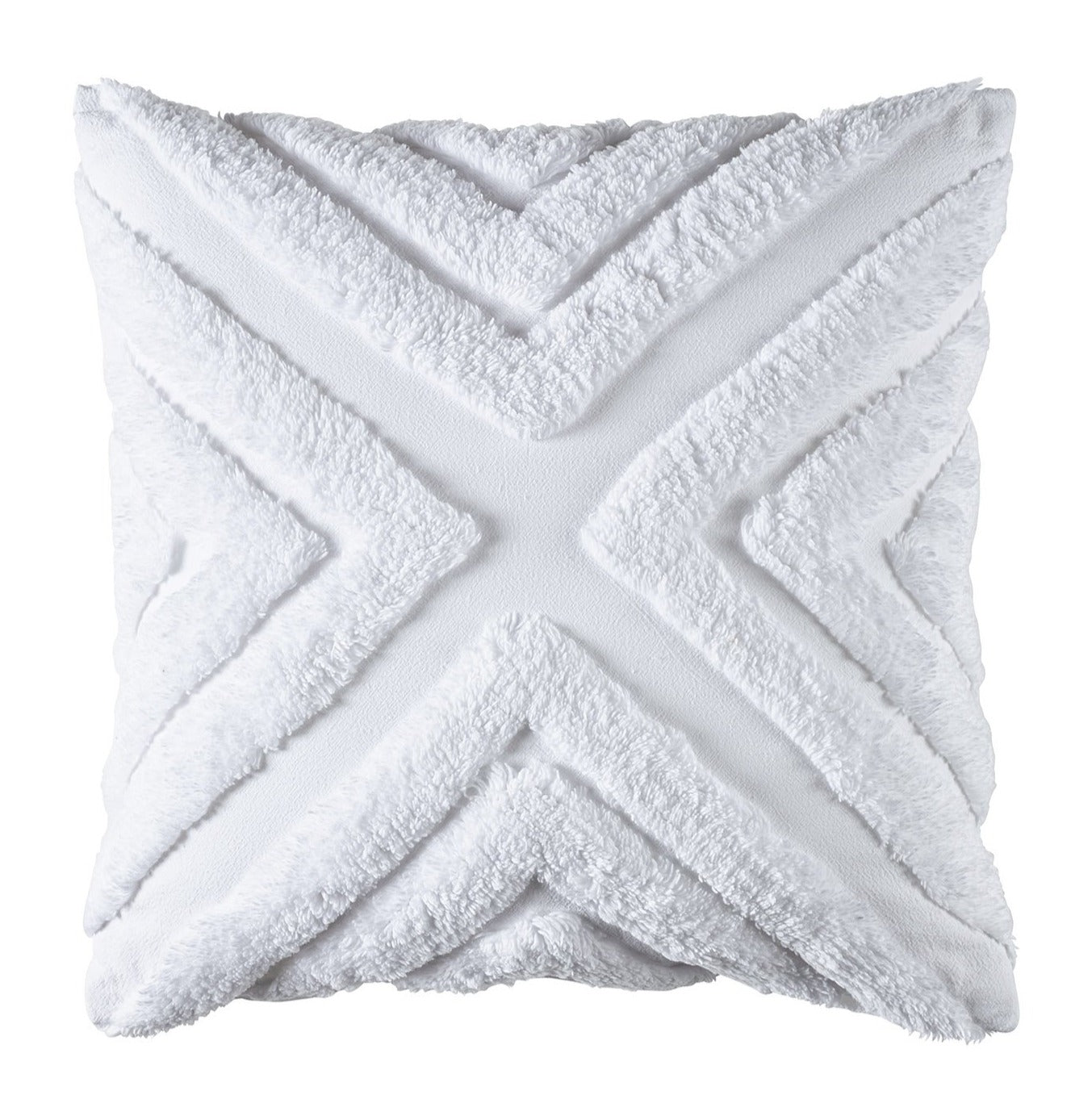 Bianca White 43x43cm Filled Cushion - Soft and Comfortable Throw Pillow for Sofa, Bed, or Chair - Perfect for Living Room, Bedroom, and Home Decor
