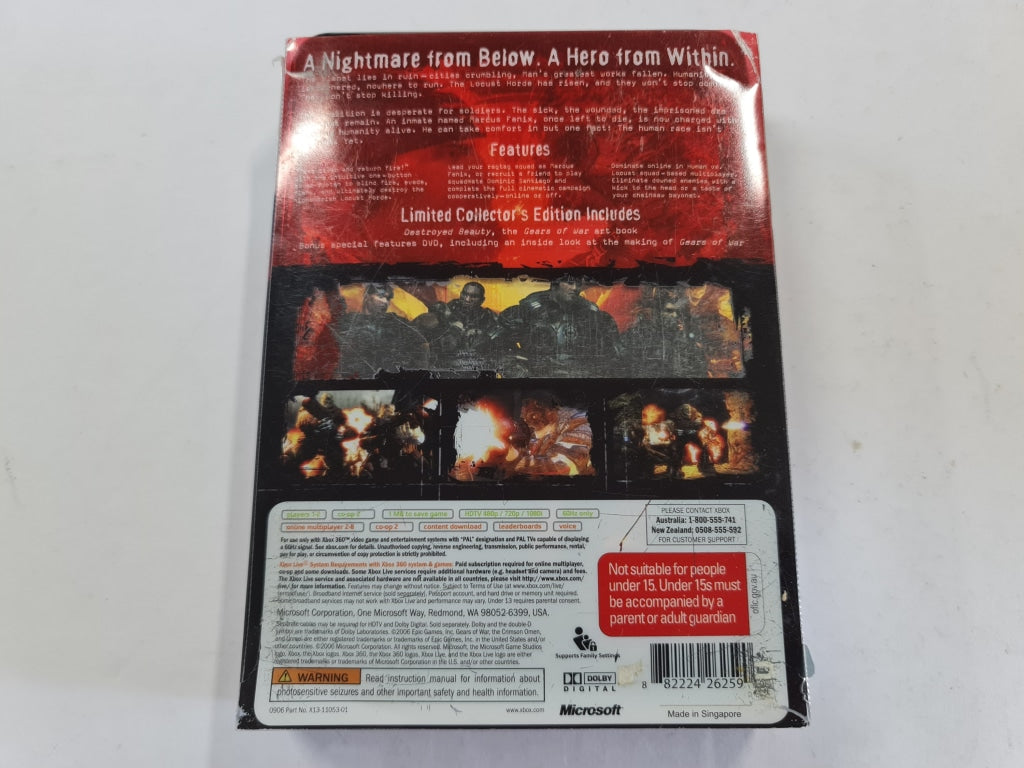 Gears of War Limited Collector's Edition - Complete in Box - Xbox Game for Hardcore Fans & Collectors - Perfect for Gaming Nights & Display
